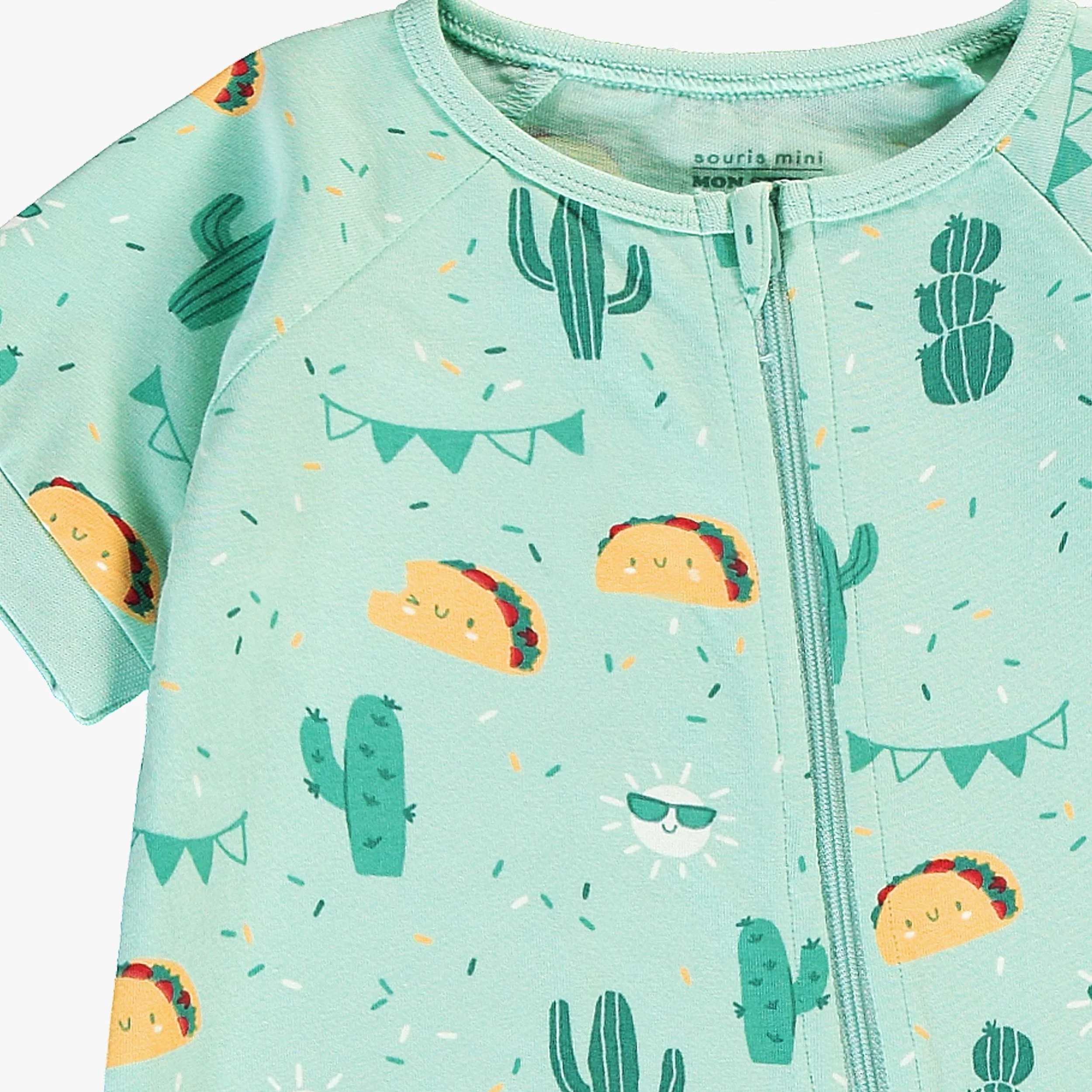 Pyjama une pièce vert à motifs fiesta, bébé - Image 6