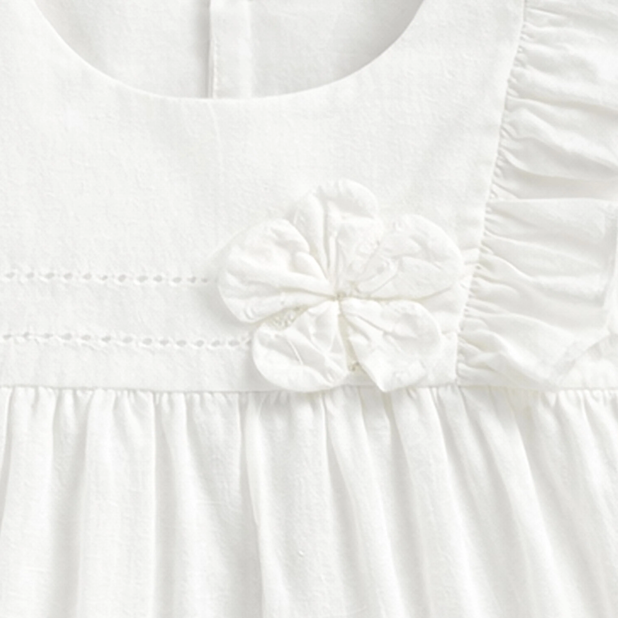 Robe blanche en coton et lin, bébé - Image 2