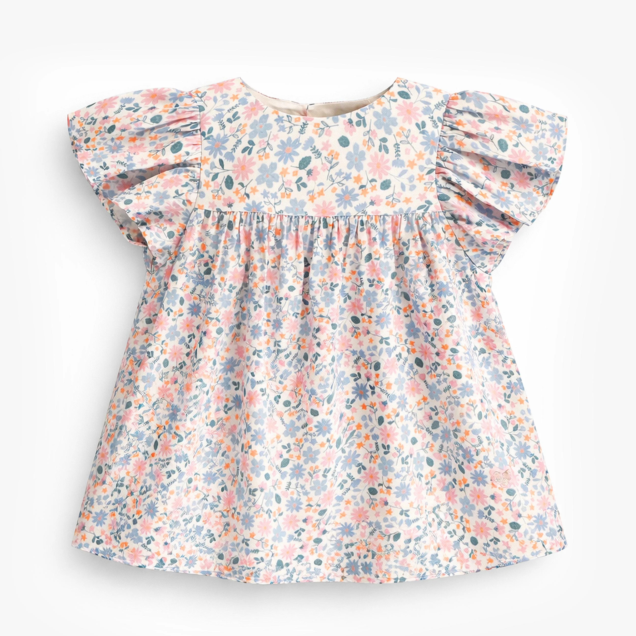 Robe blanche à motif floral, bébé