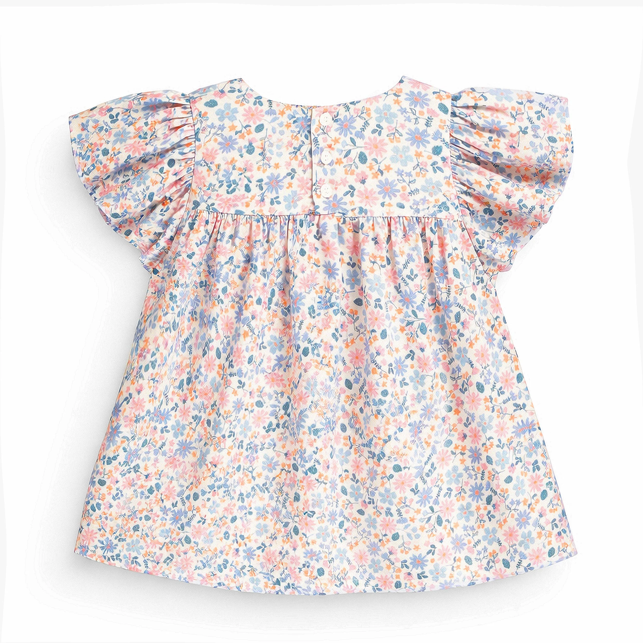 Robe blanche à motif floral, bébé - Image 3