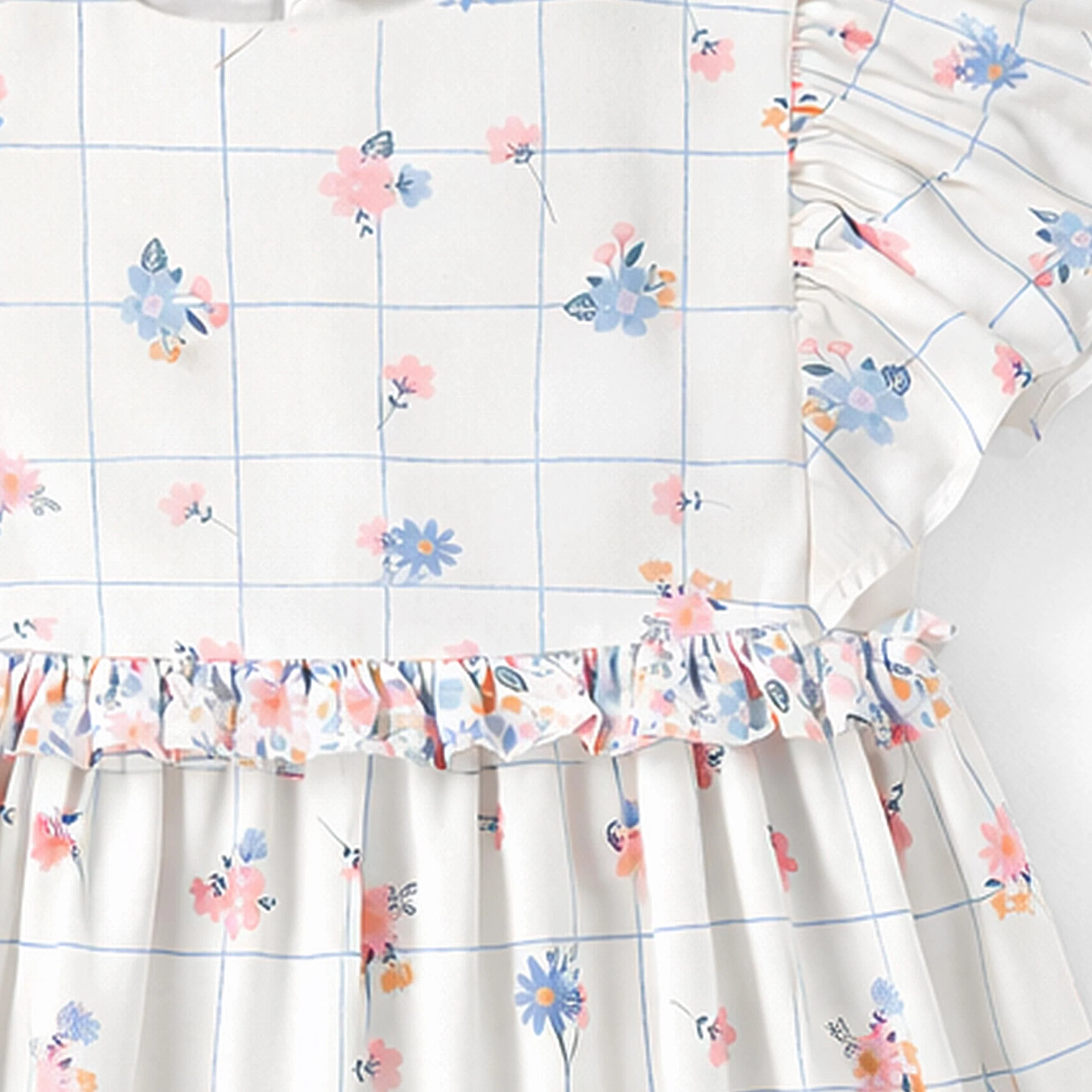 Robe blanche à motif floral, enfant - Image 4