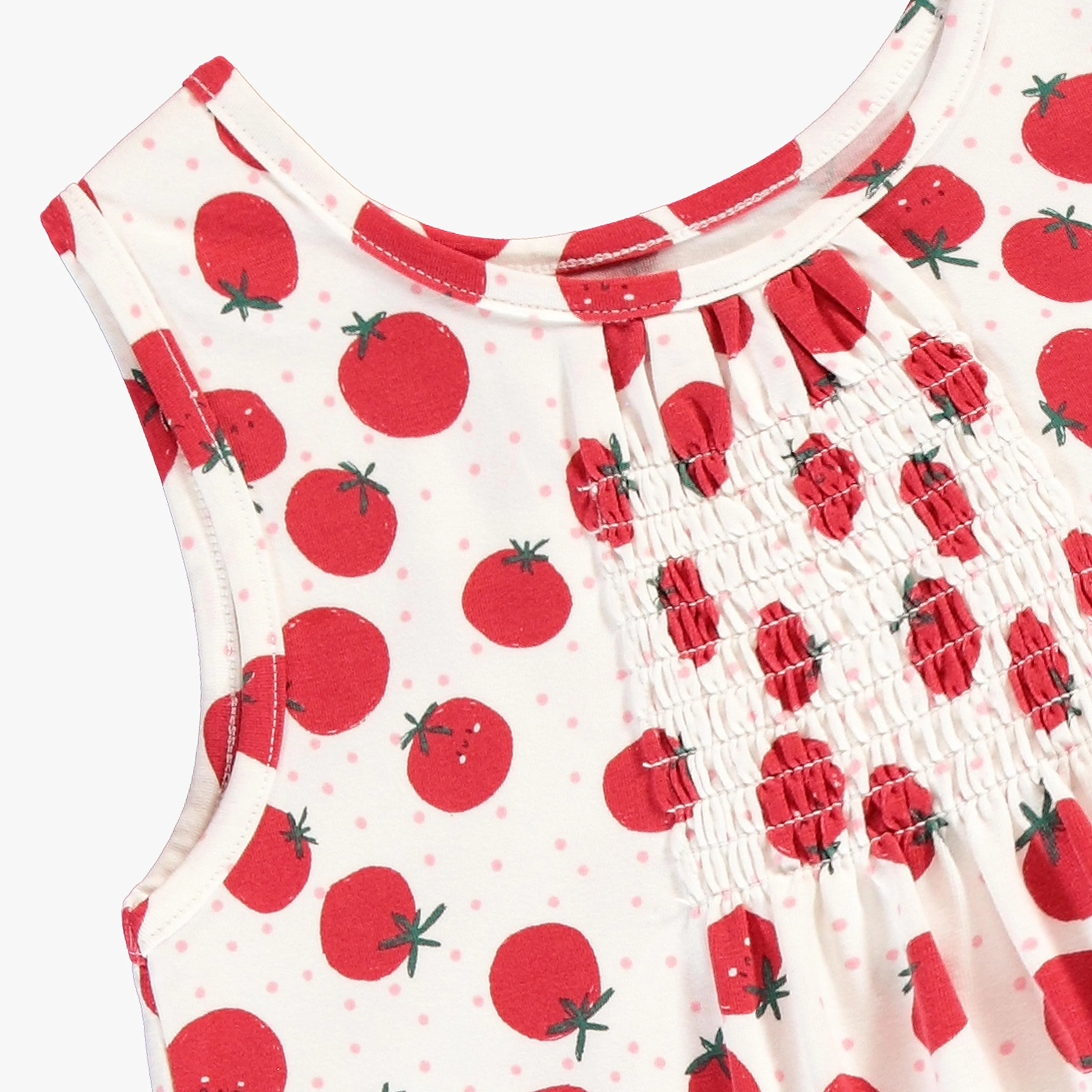 Robe blanche à motifs de tomates, enfant - Image 2