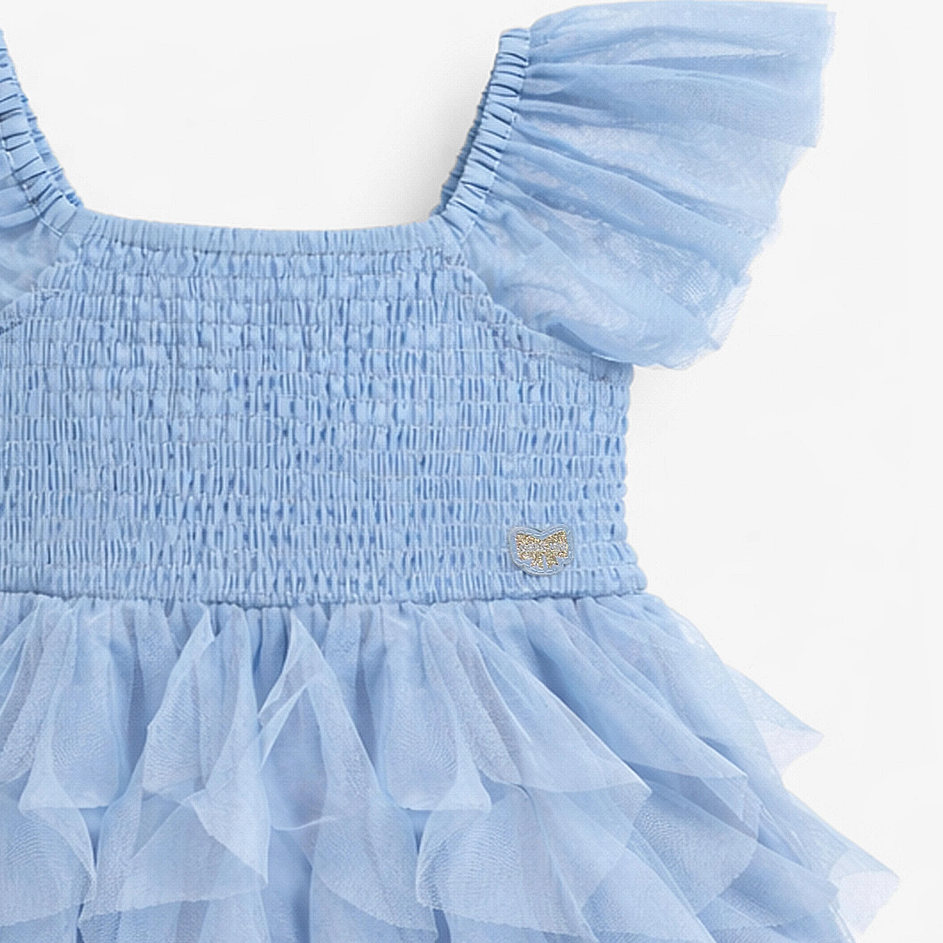 Robe bleue en tulle souple, enfant - Image 6