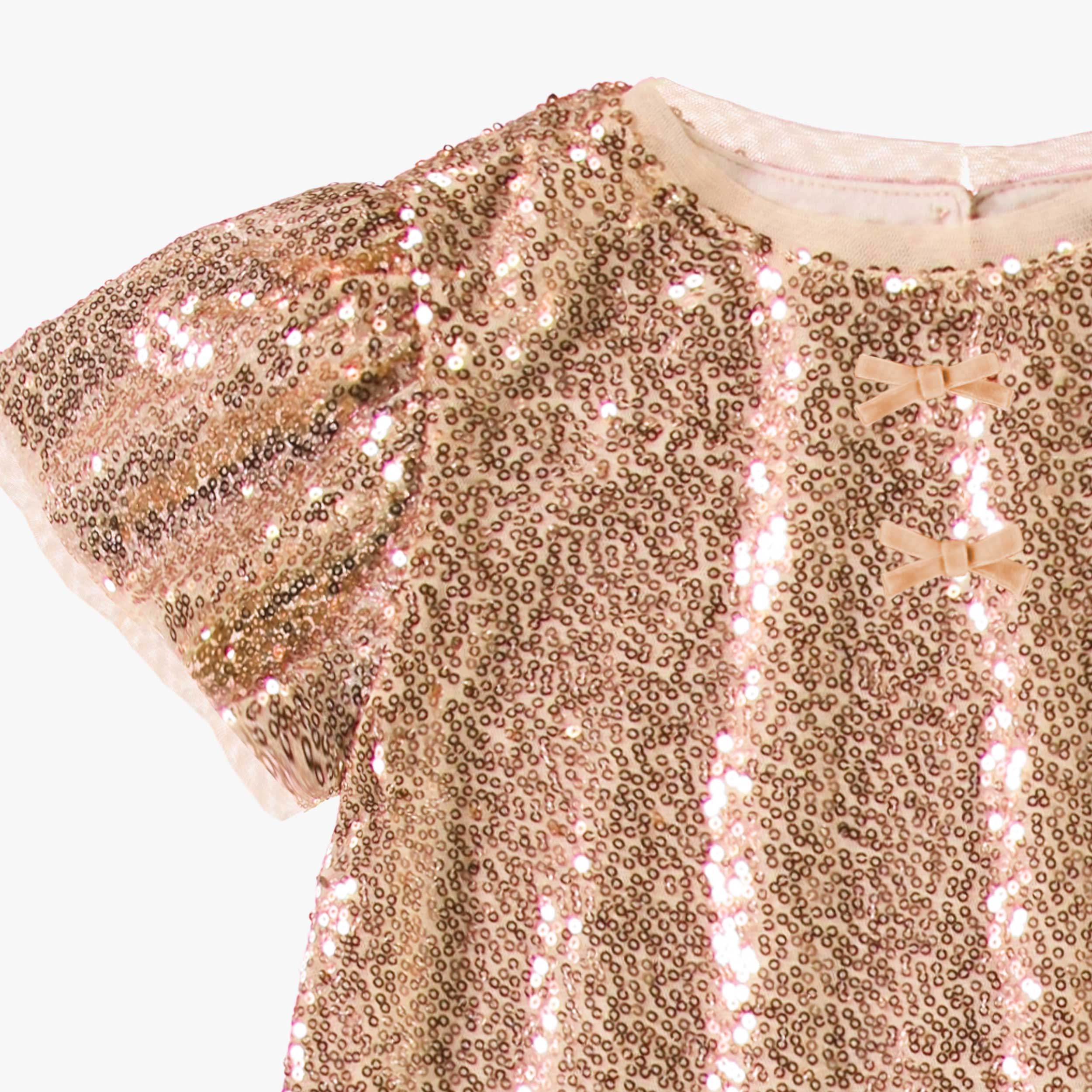 Robe dorée à paillettes, enfant - Image 4