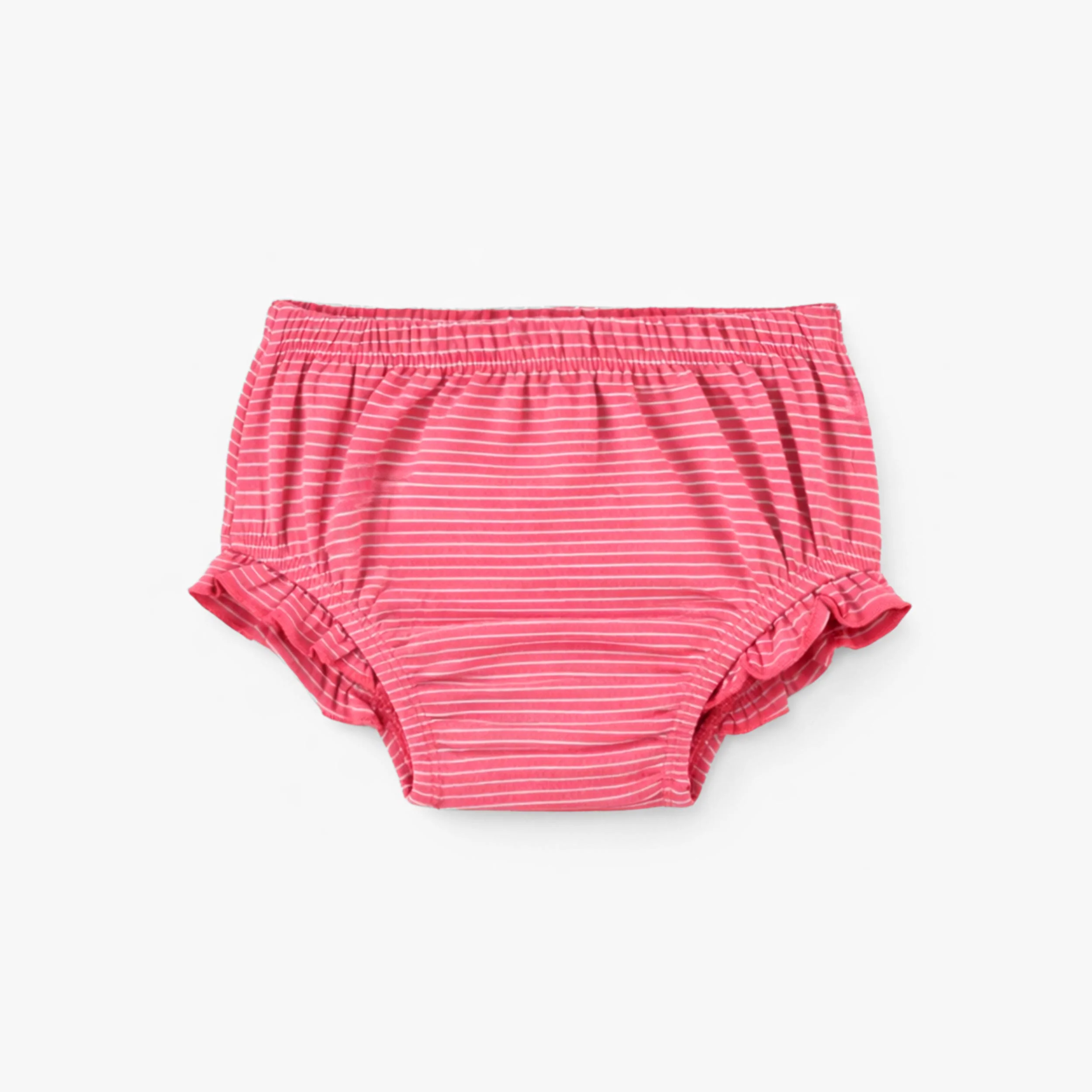 Robe et bloomer rouge et crème à rayures, naissance - Image 4