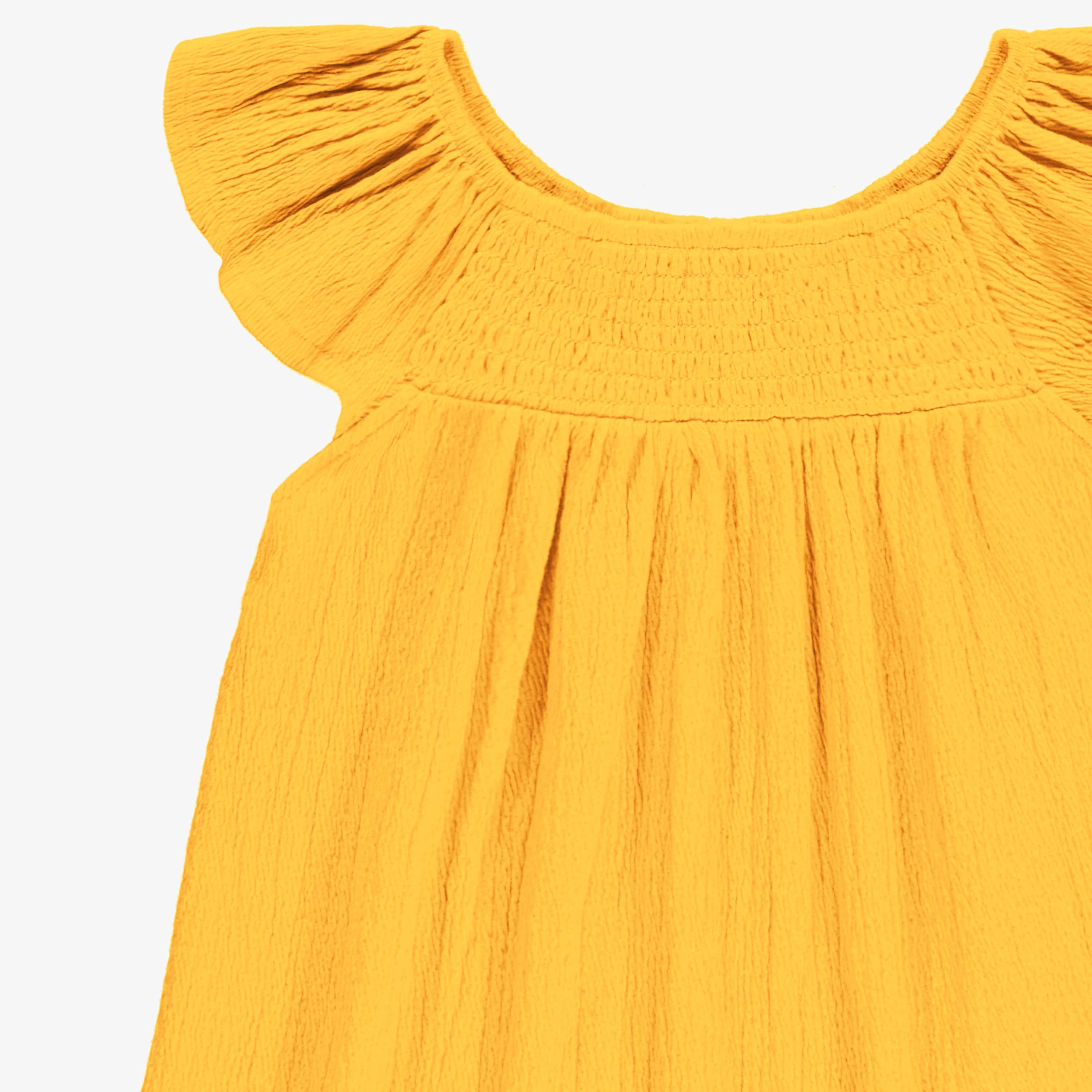 Robe jaune avec volants, enfant - Image 3