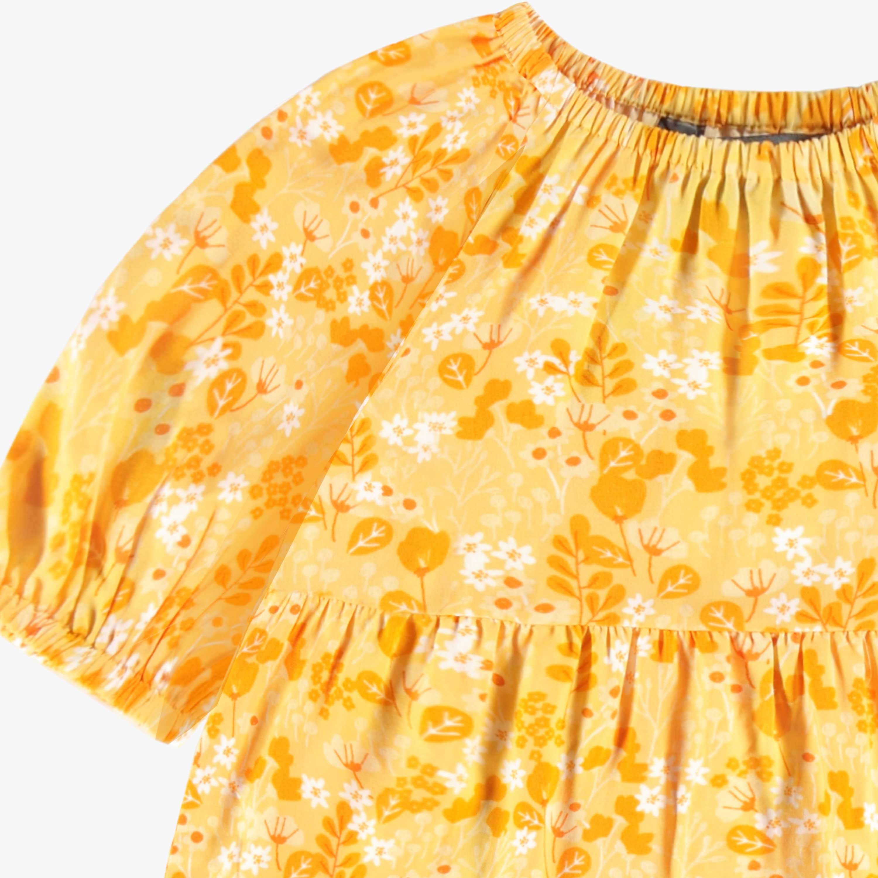 Robe jaune évasée en viscose à motifs de fleurs, bébé - Image 2