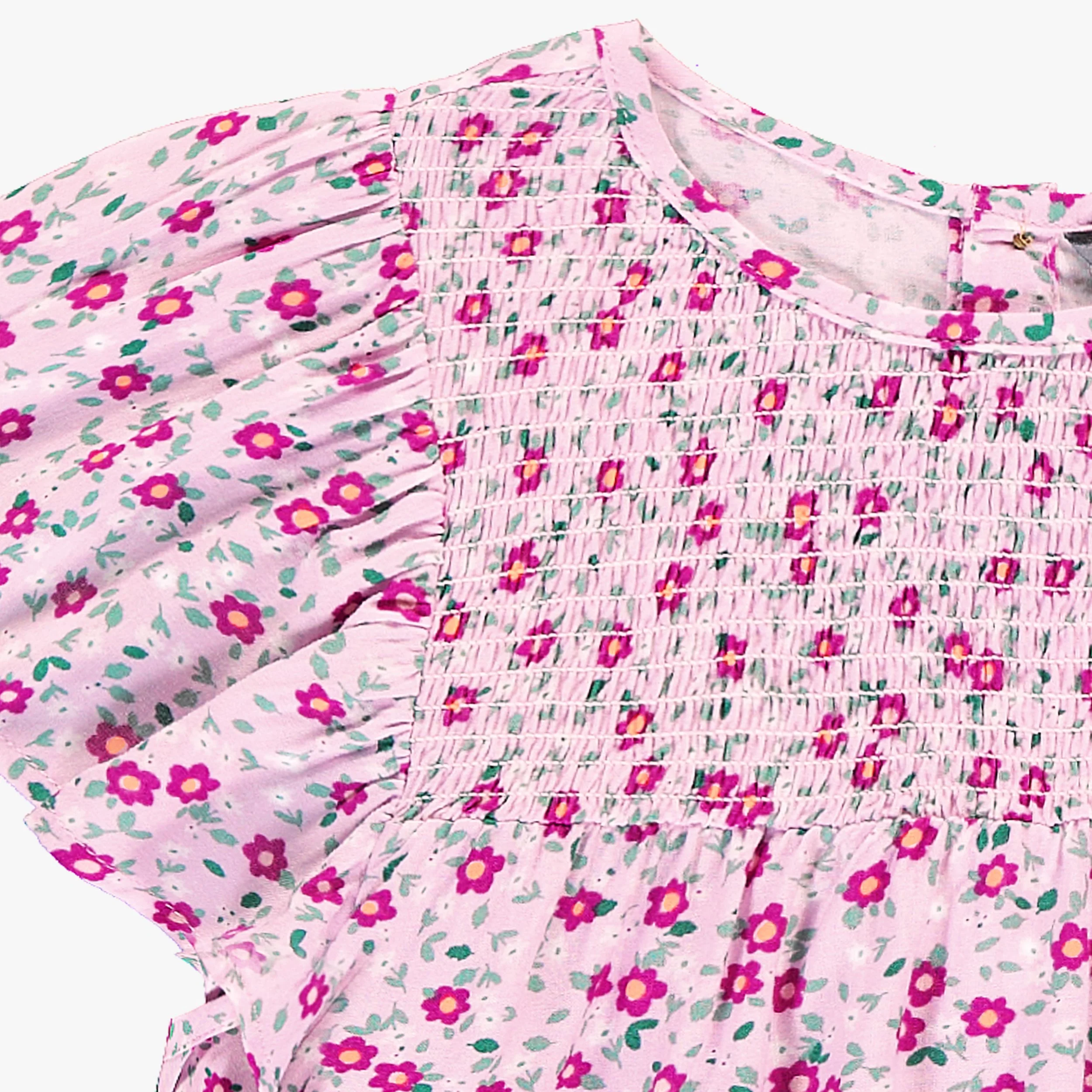Robe lilas à motif floral, enfant - Image 2