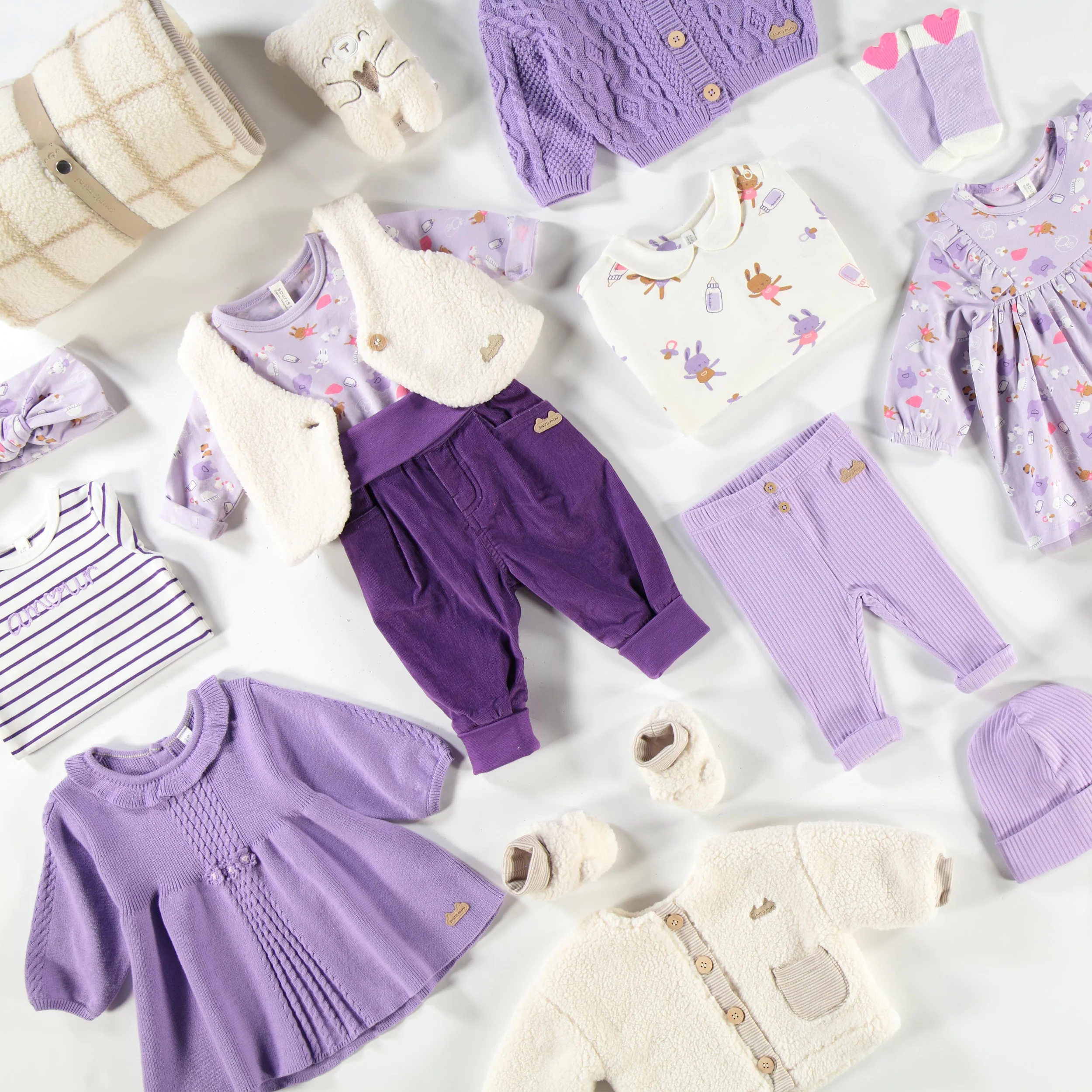 Robe mauve en tricot, naissance - Image 3