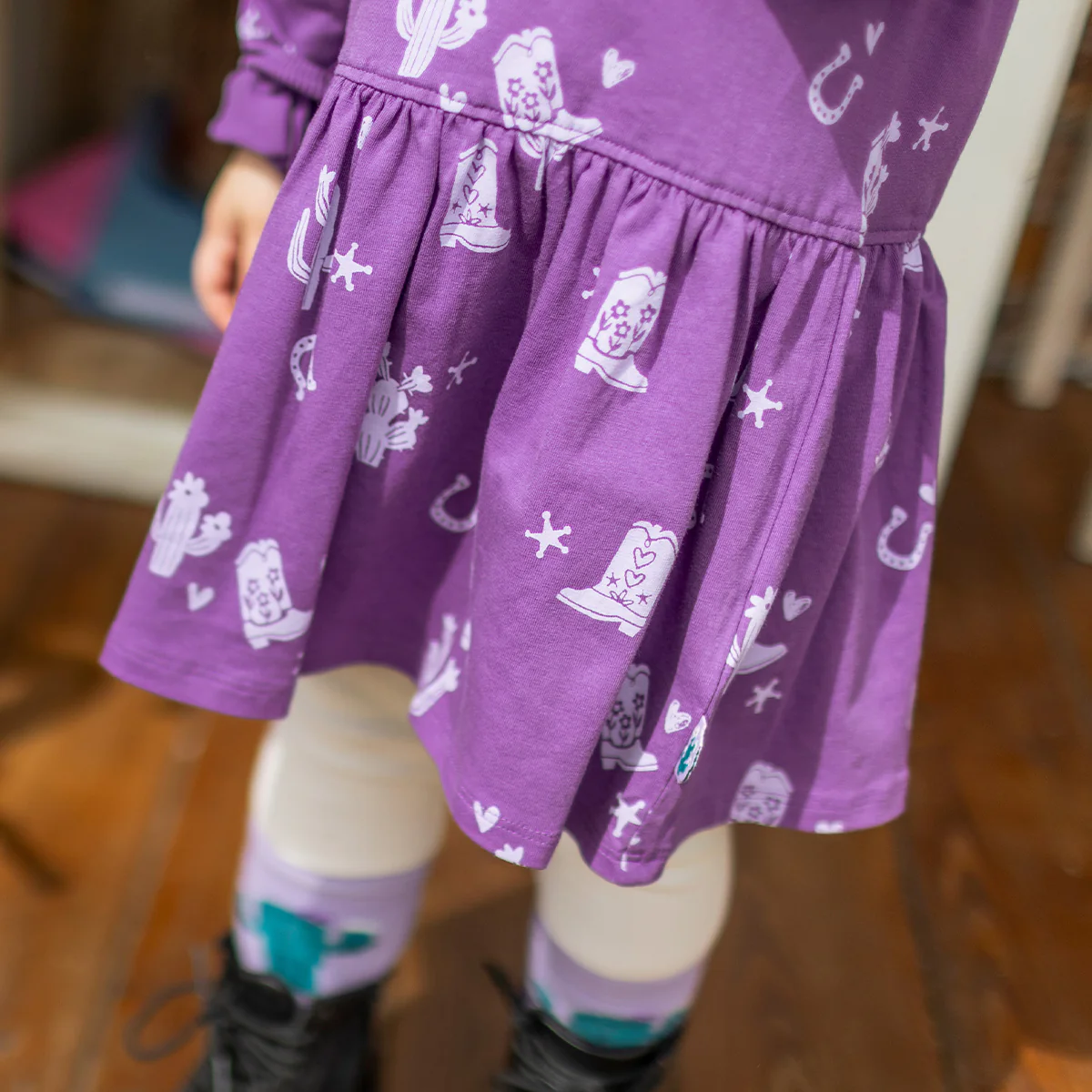 Robe mauve à motifs western, bébé - Image 5