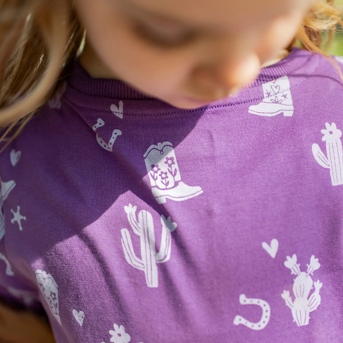Robe mauve à motifs western, enfant - Image 4