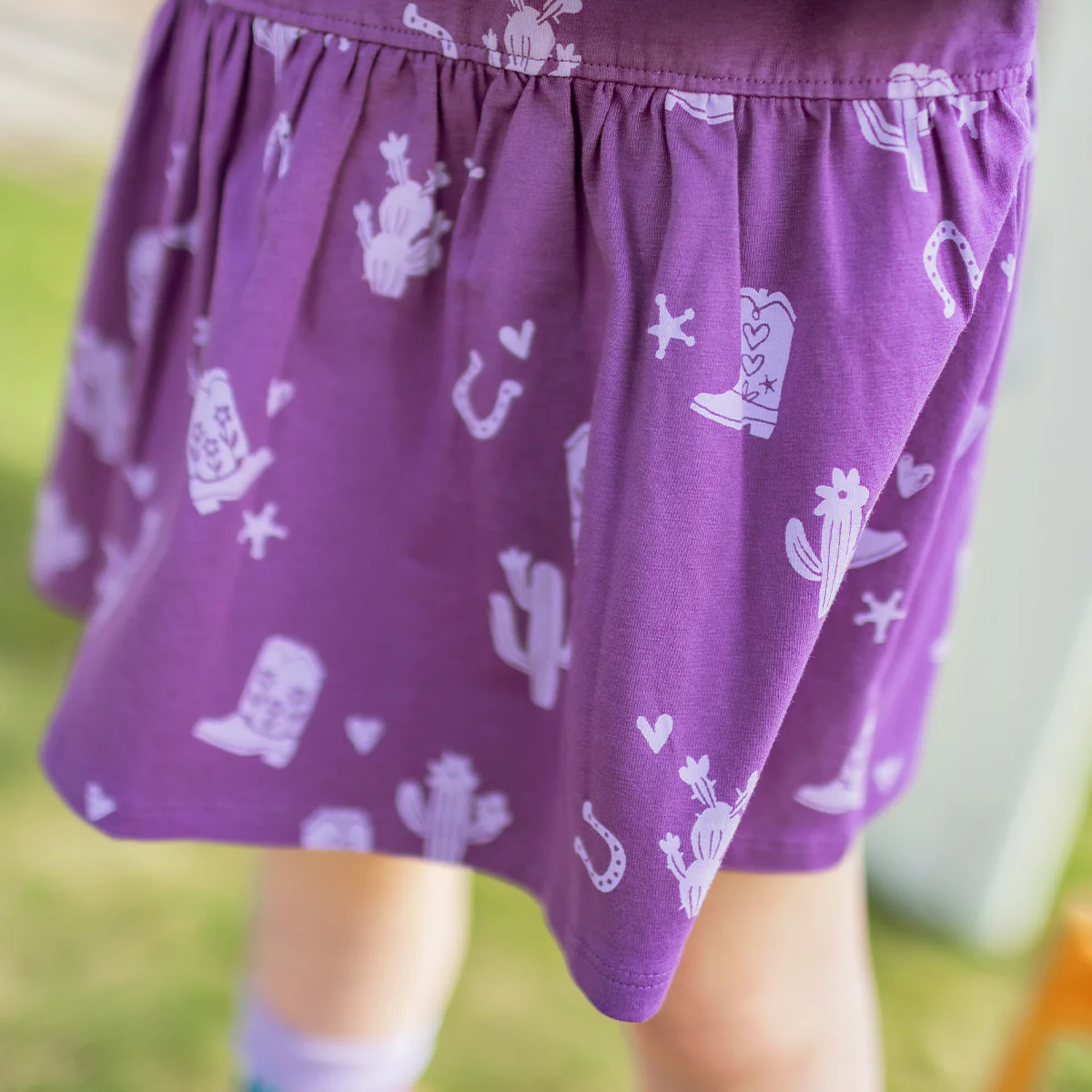 Robe mauve à motifs western, enfant - Image 5
