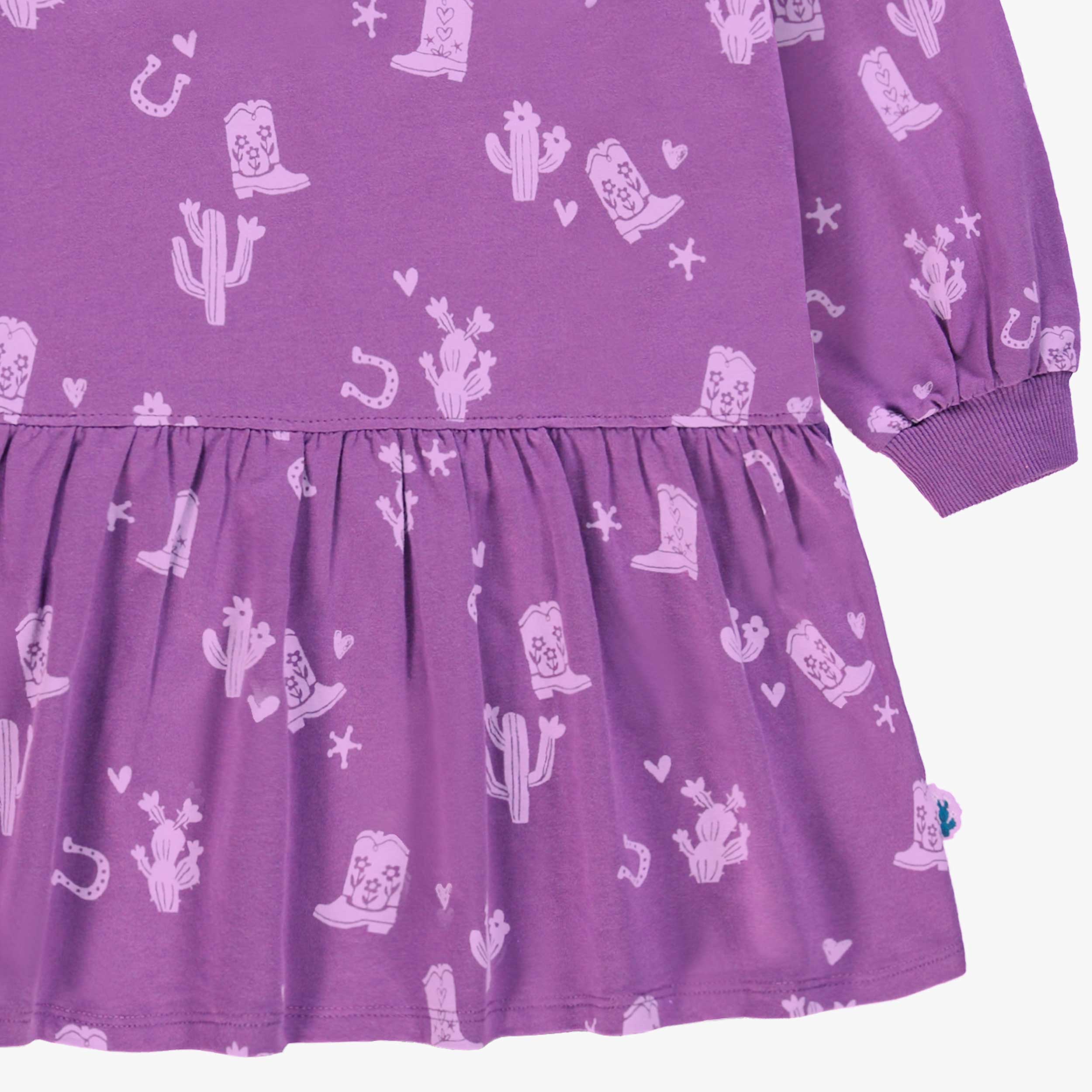 Robe mauve à motifs western, enfant - Image 6