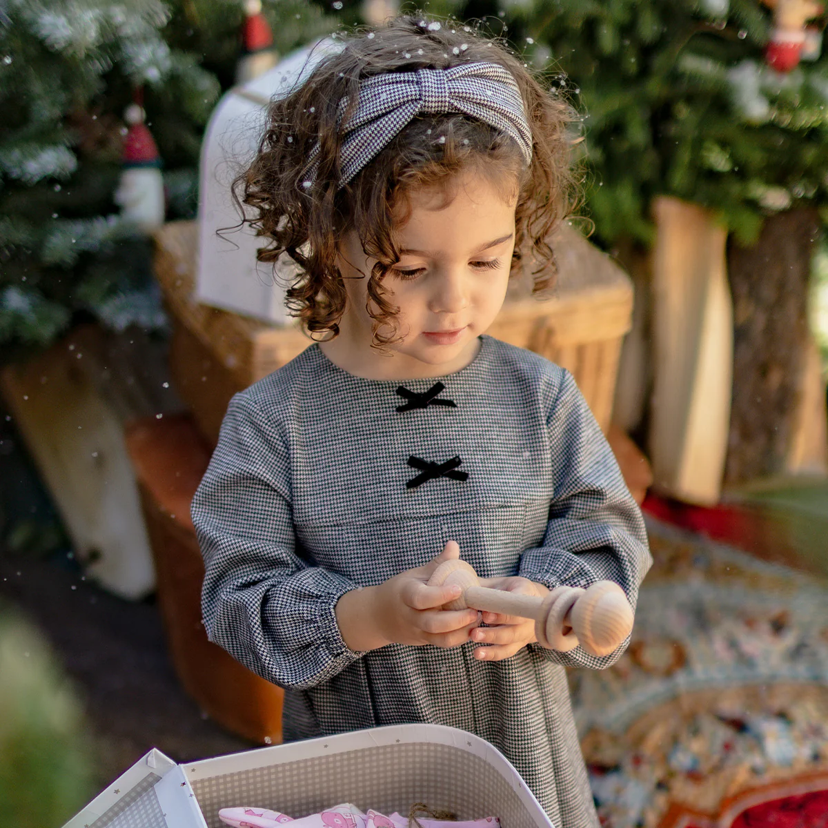 Robe à motif pied-de-poule, bébé - Image 3