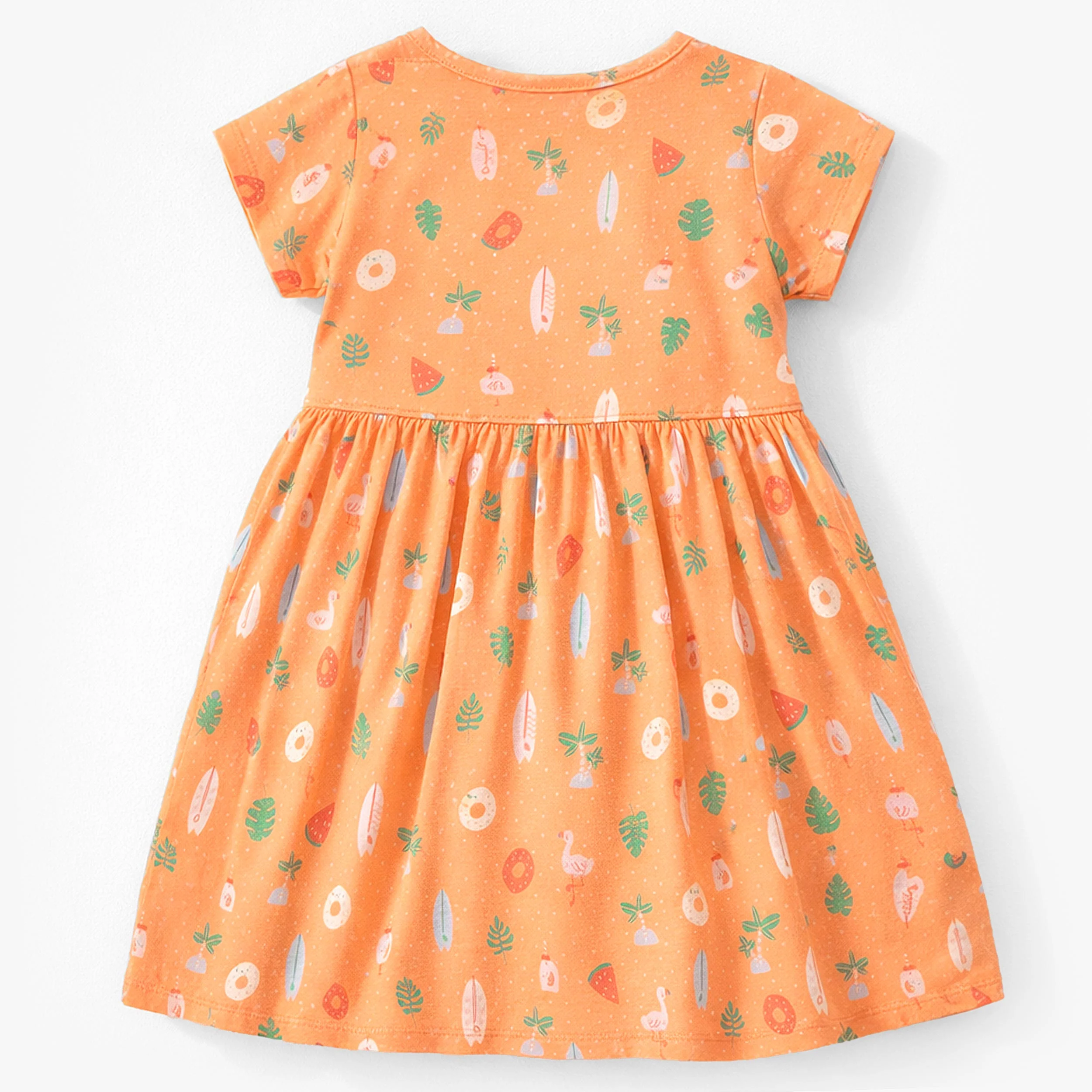 Robe orange à motifs, enfant - Image 6