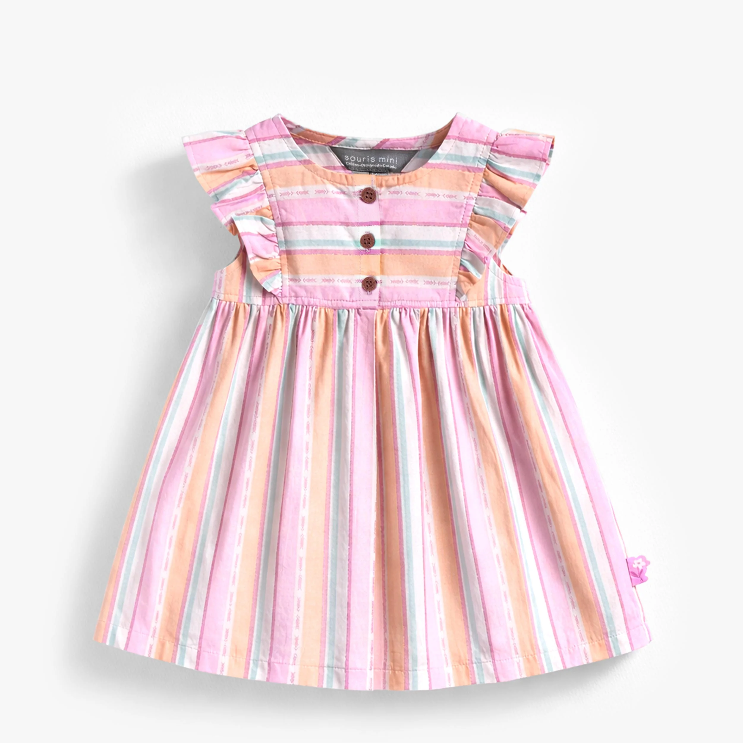 Robe à rayures colorées, bébé
