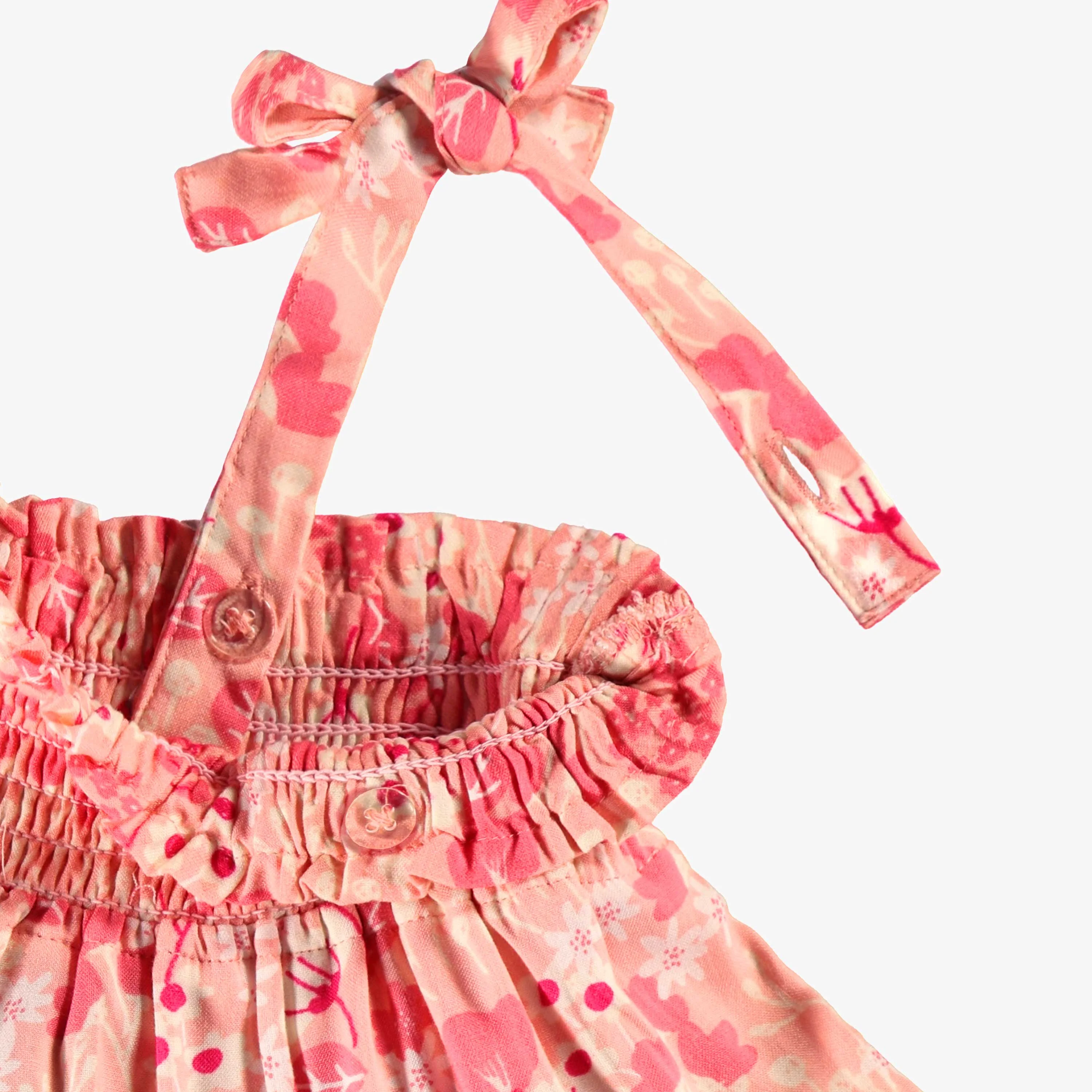 Robe rose à motif floral, bébé - Image 3