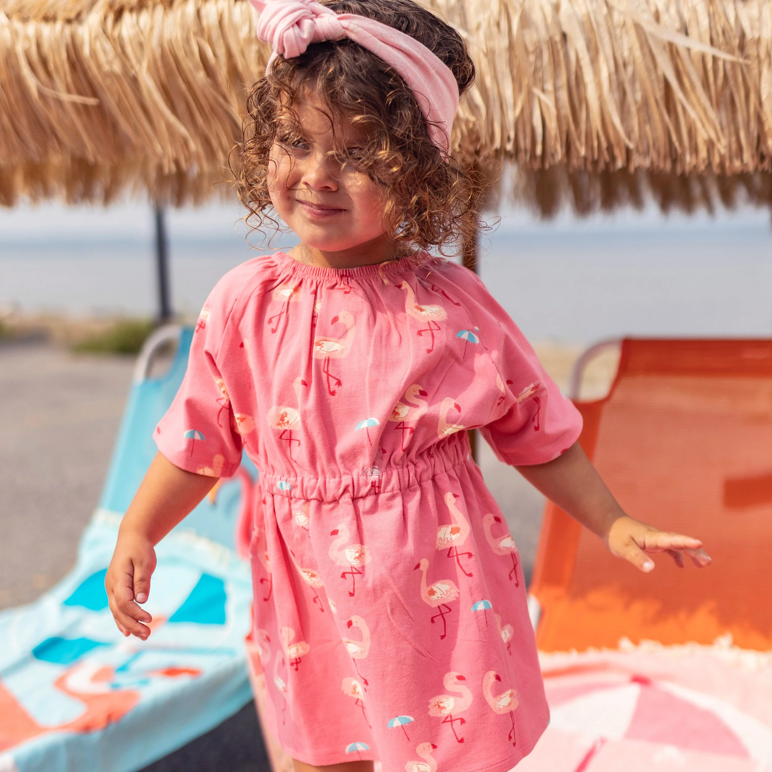 Robe rose à motifs, bébé - Image 2