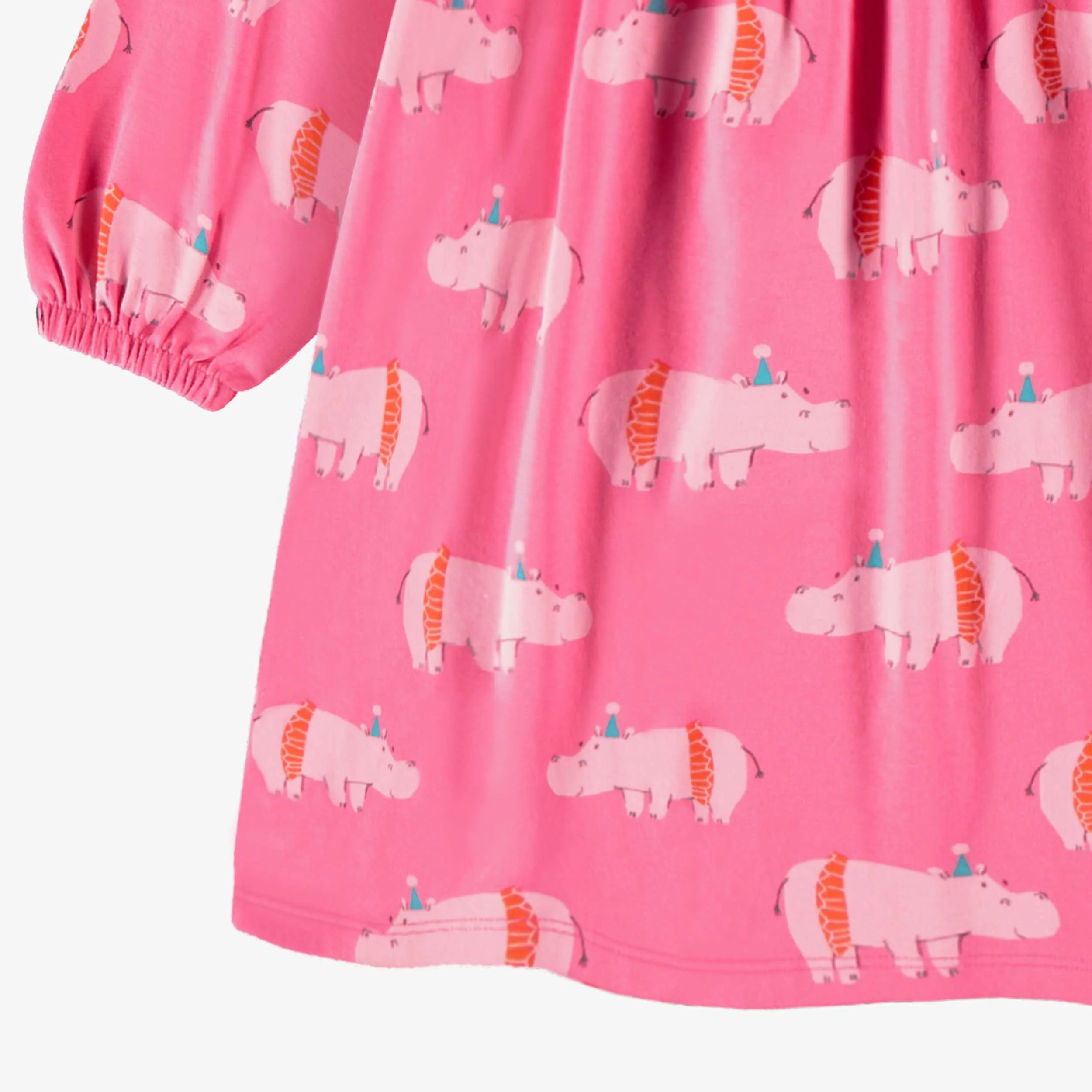 Robe rose à motifs d’hippopotames, enfant - Image 4