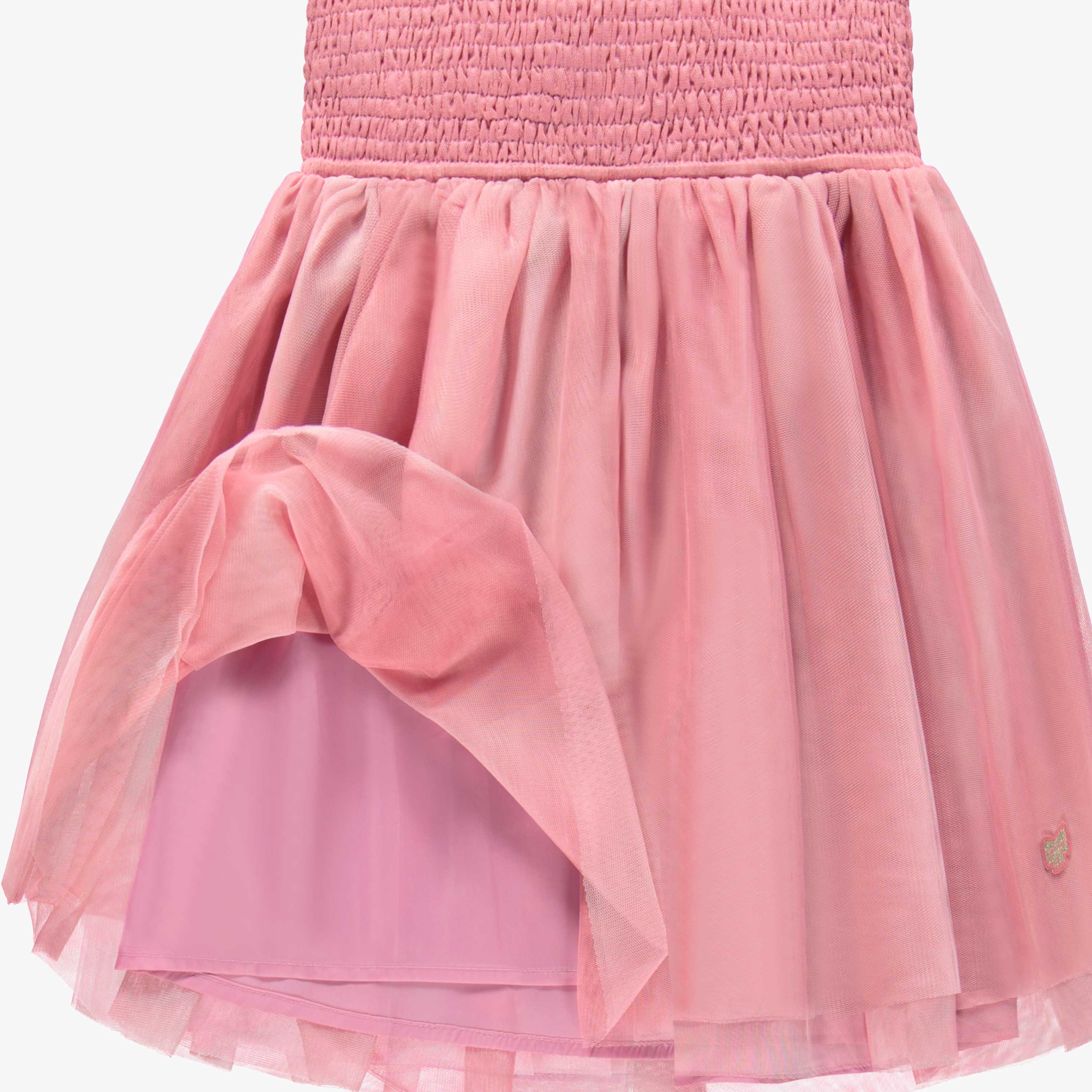 Robe rose en nid d'abeille et tulle, enfant - Image 4