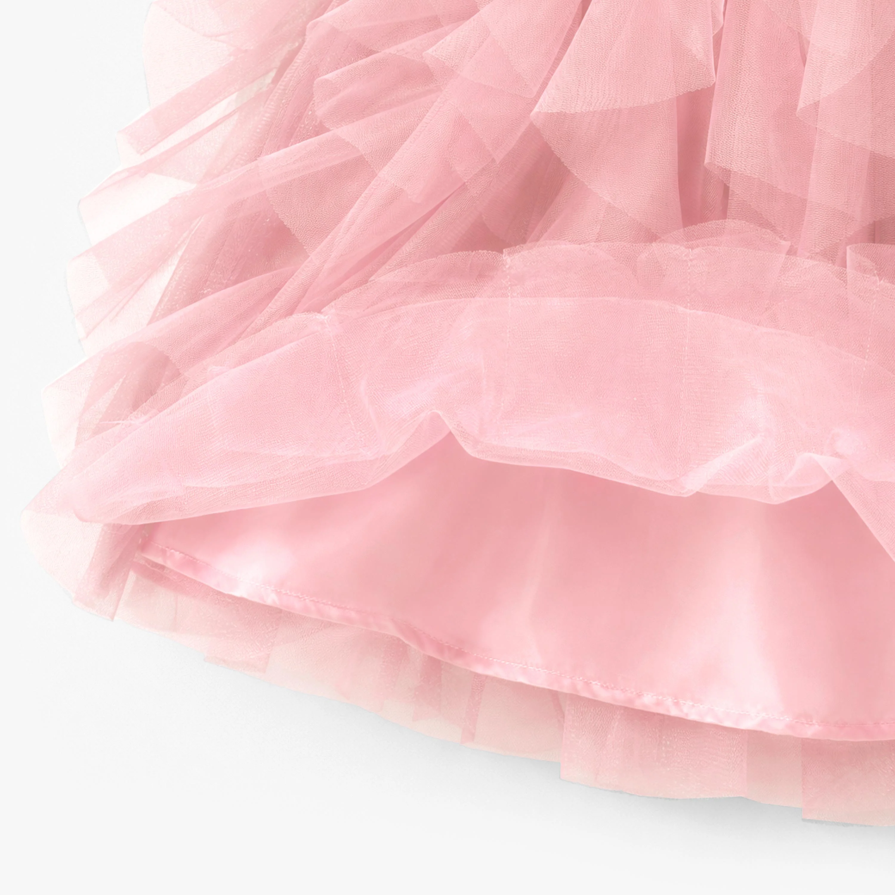 Robe rose en tulle souple, enfant - Image 5