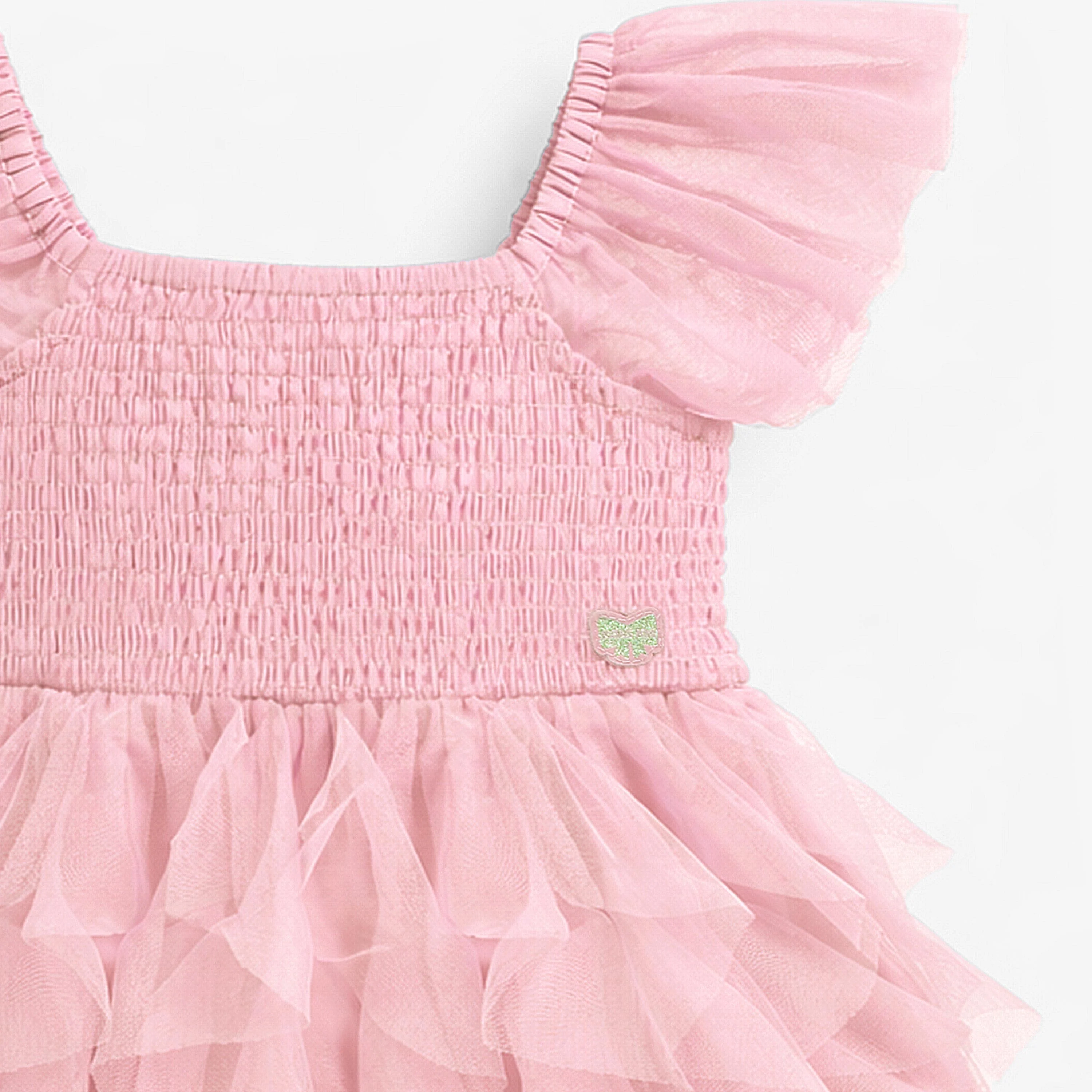 Robe rose en tulle souple, enfant - Image 6