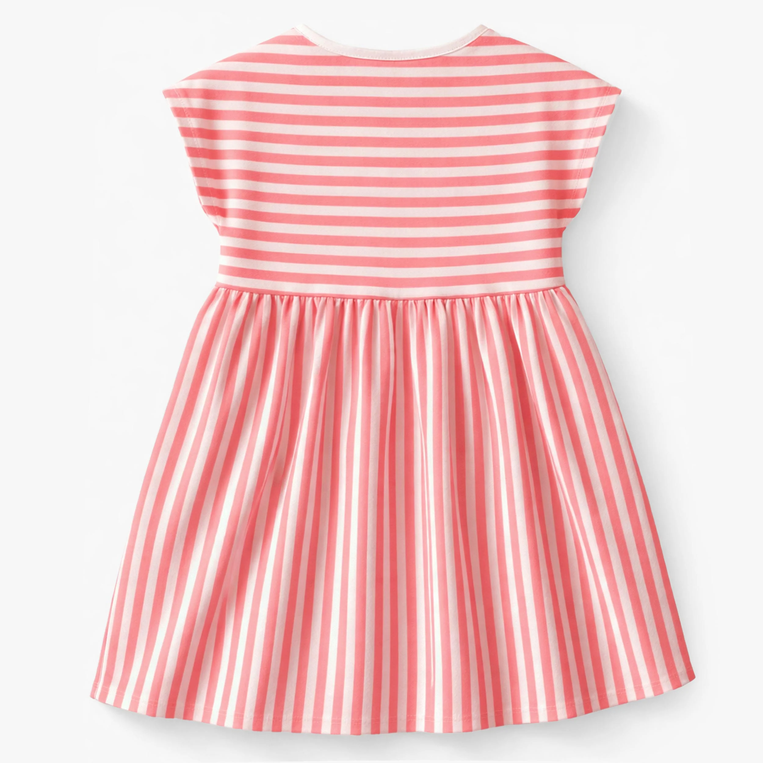Robe rose et crème à rayures, enfant - Image 3
