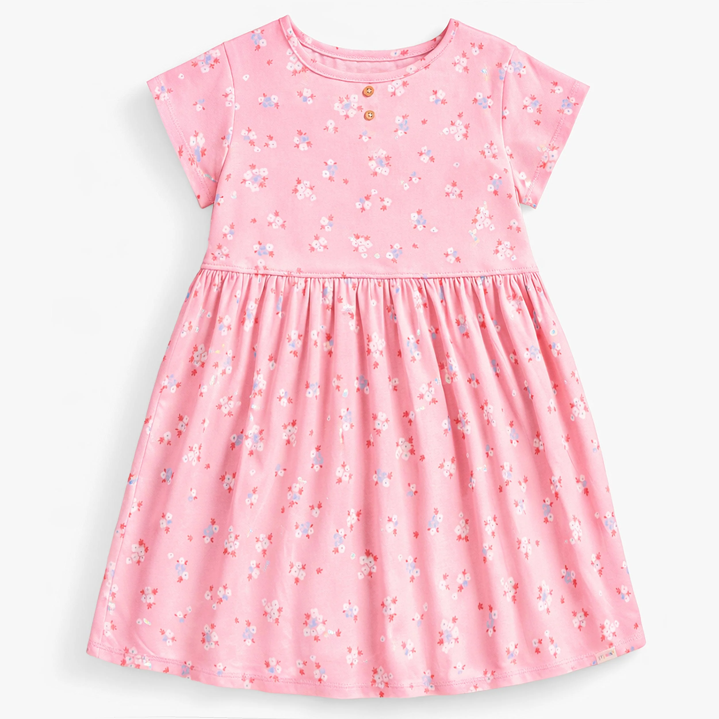 Robe rose à motif floral, enfant