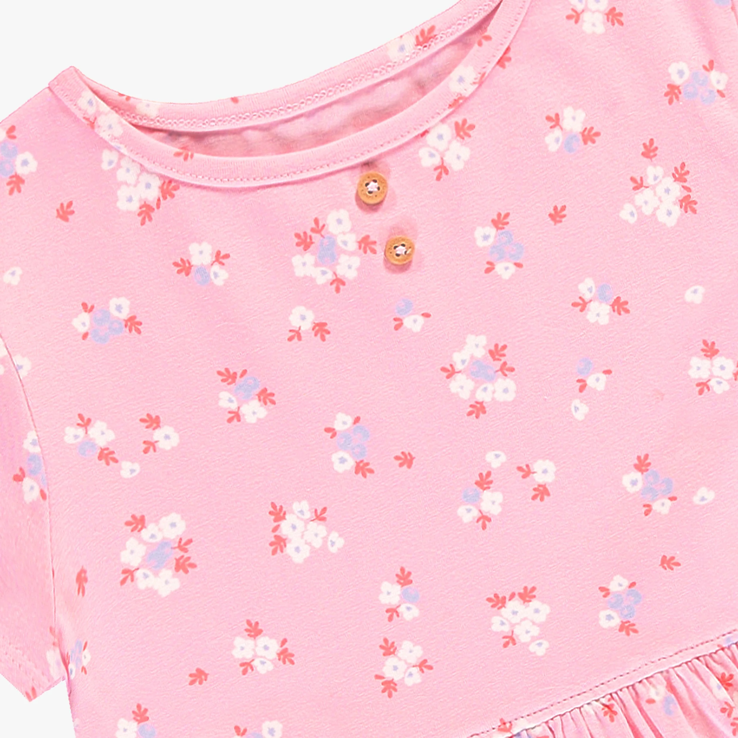 Robe rose à motif floral, enfant - Image 2
