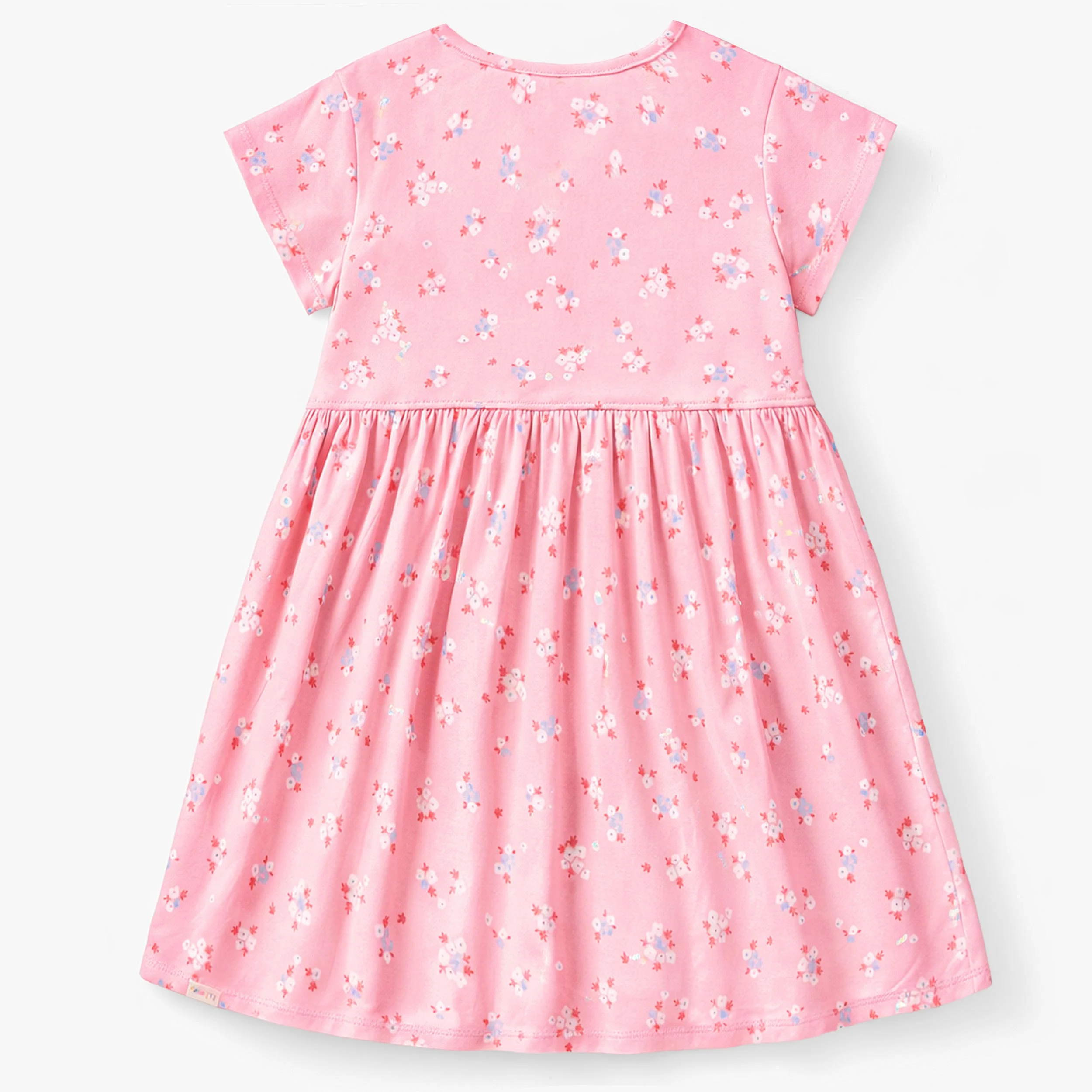 Robe rose à motif floral, enfant - Image 3