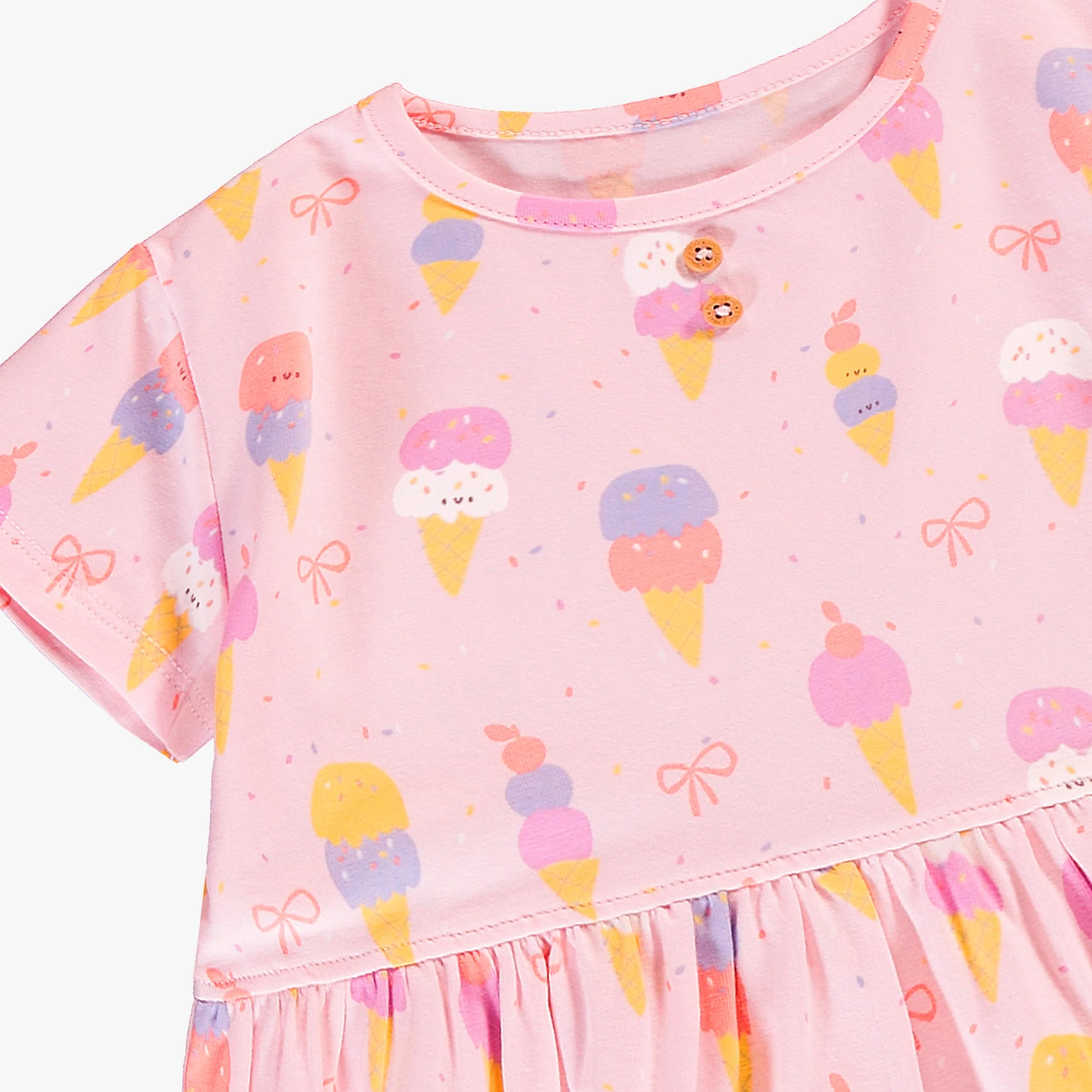 Robe rose à motifs de crèmes glacées, bébé - Image 5