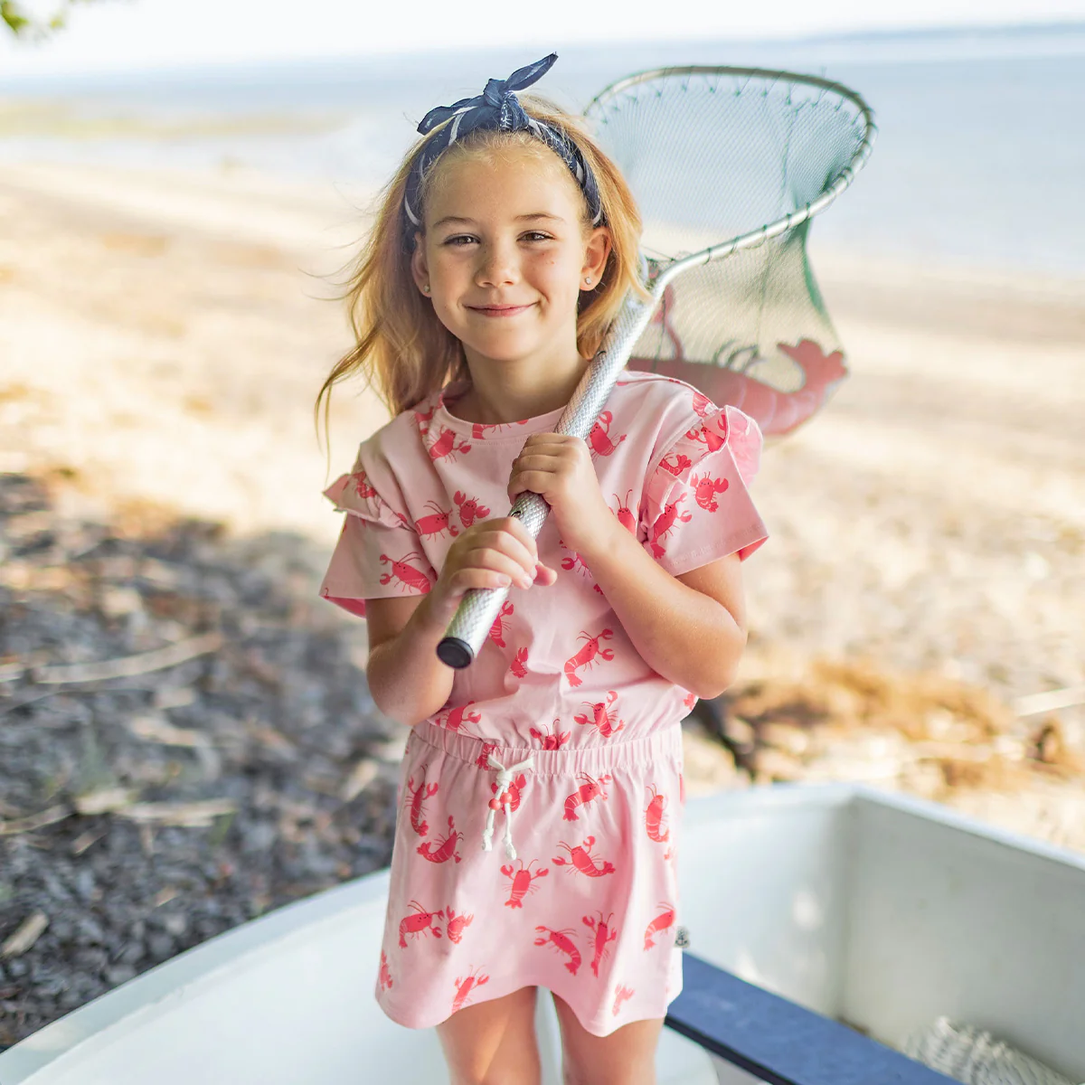 Robe rose à motifs de homards, enfant - Image 2