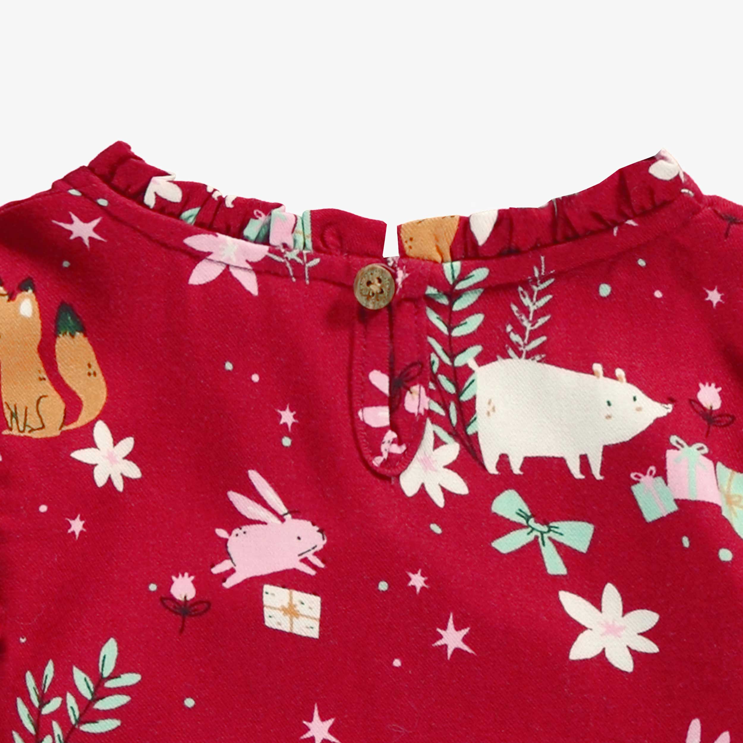 Robe rouge à motifs festifs, bébé - Image 2