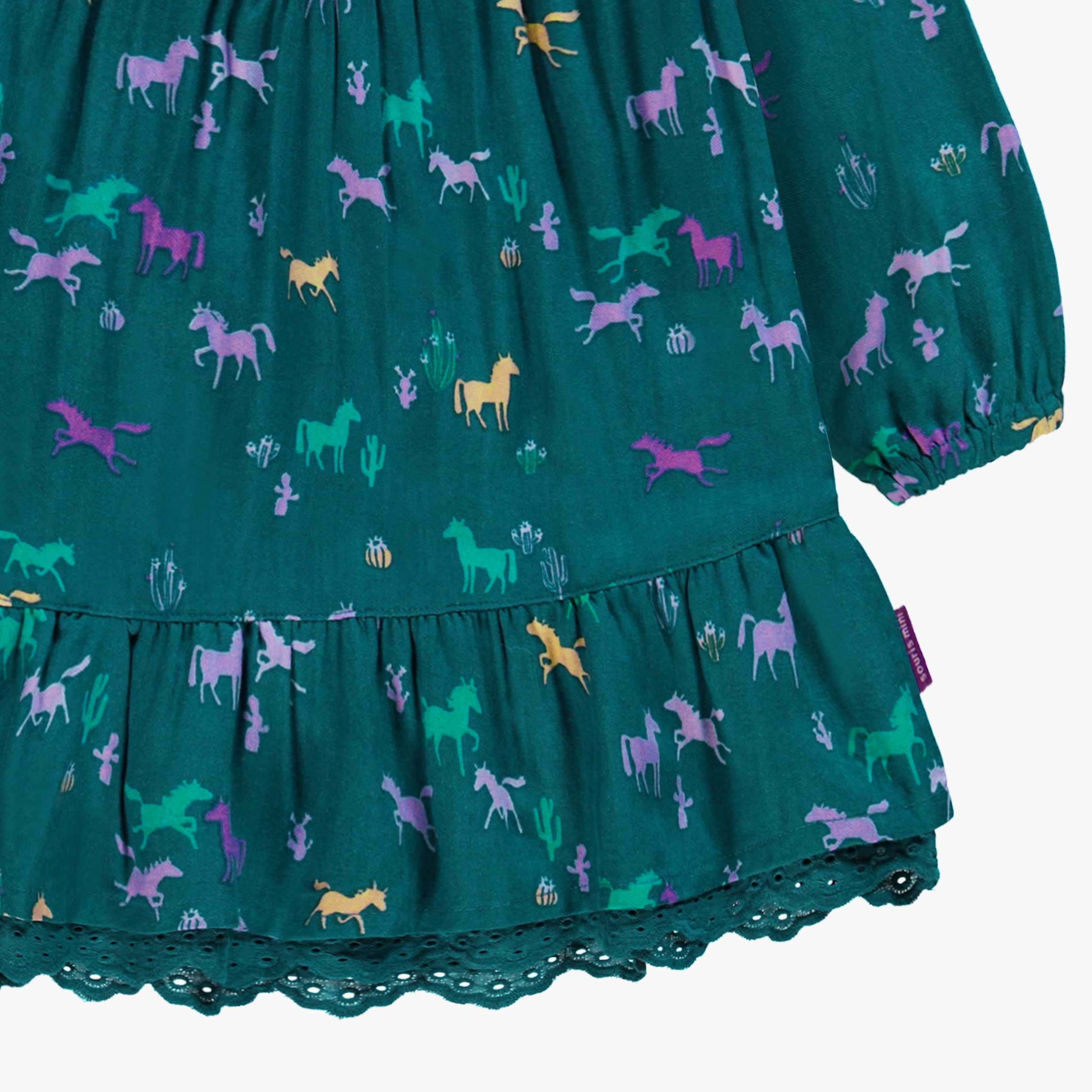 Robe turquoise à motifs, bébé - Image 6