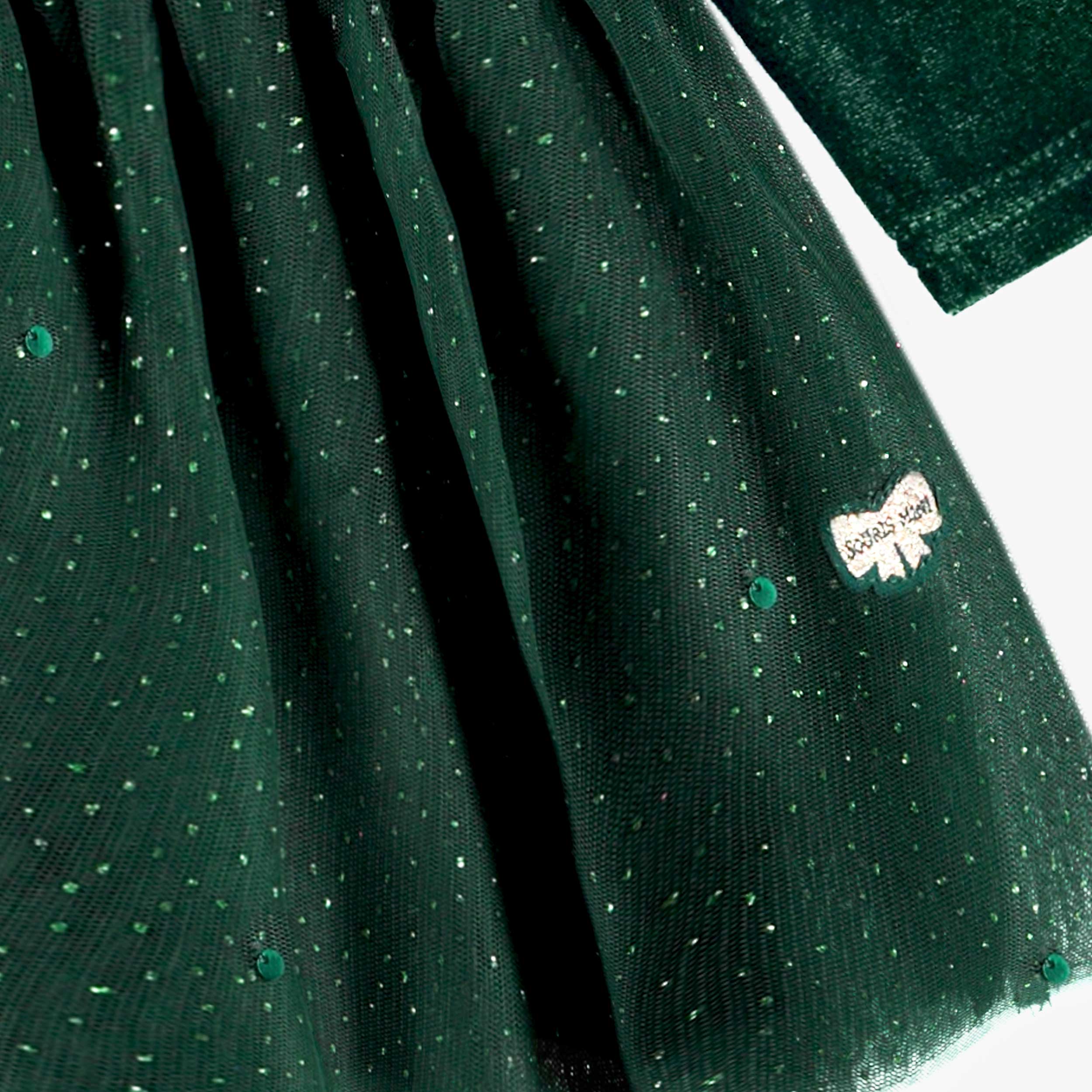 Robe verte en velours et paillettes, bébé - Image 6