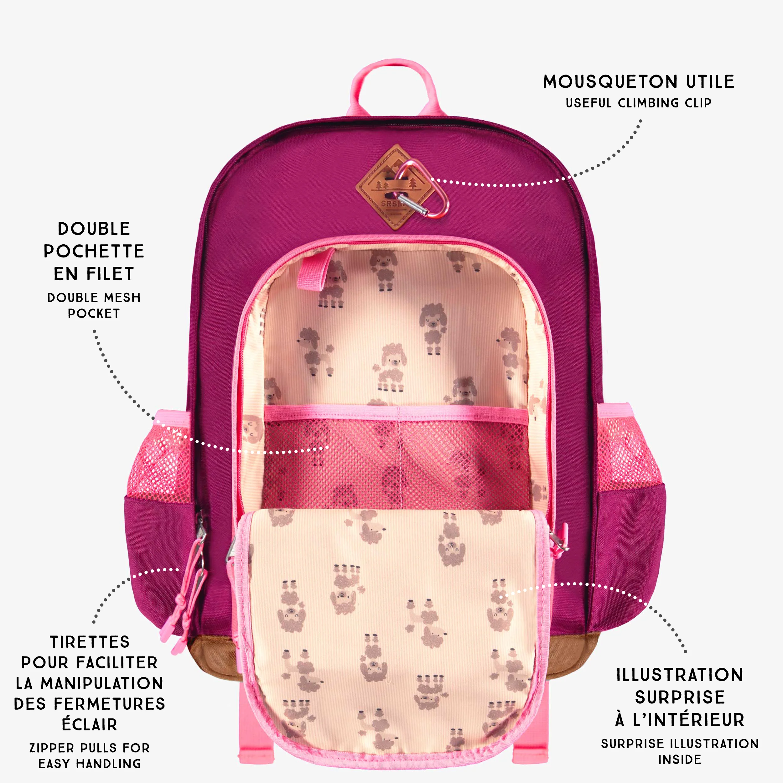 Sac à dos rose, enfant - Image 10