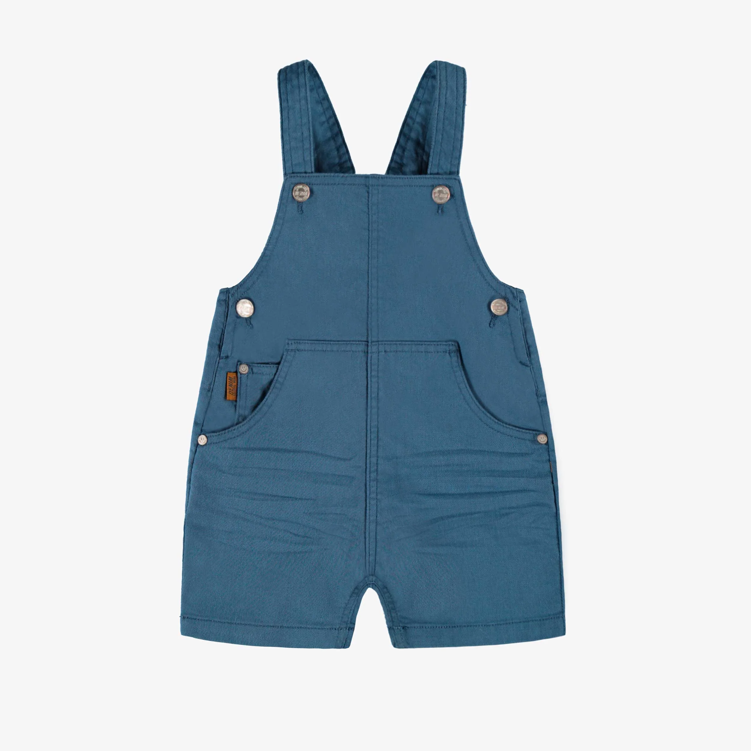 Salopette courte bleue en denim, bébé