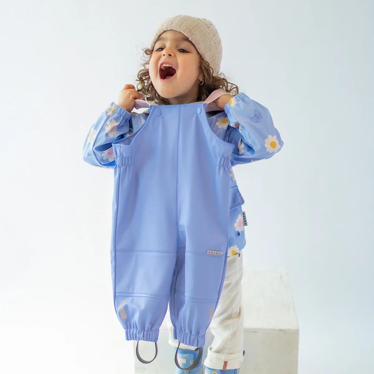 Salopette de pluie bleue, bébé - Image 2