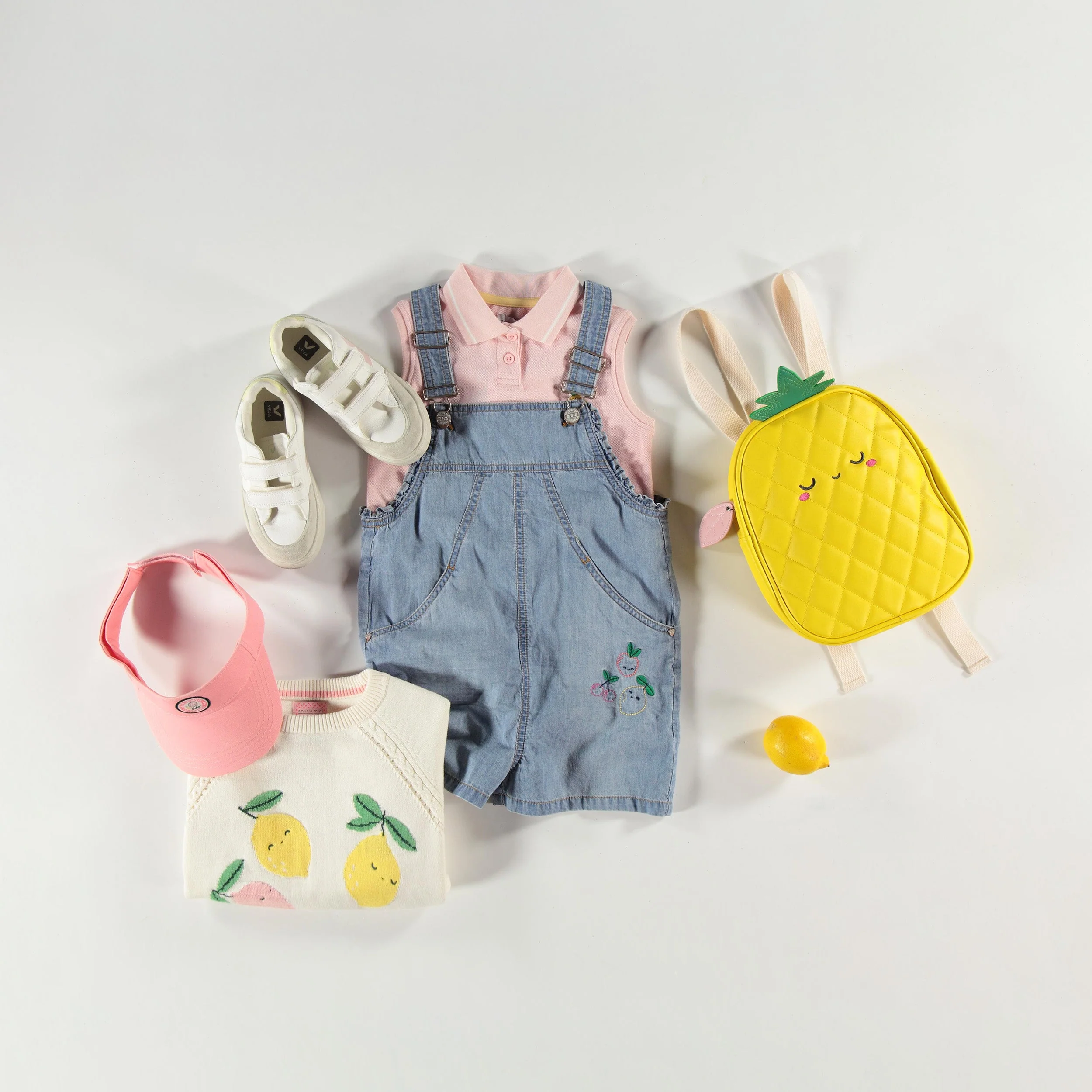 Salopette en denim bleu pâle avec broderie, enfant - Image 3