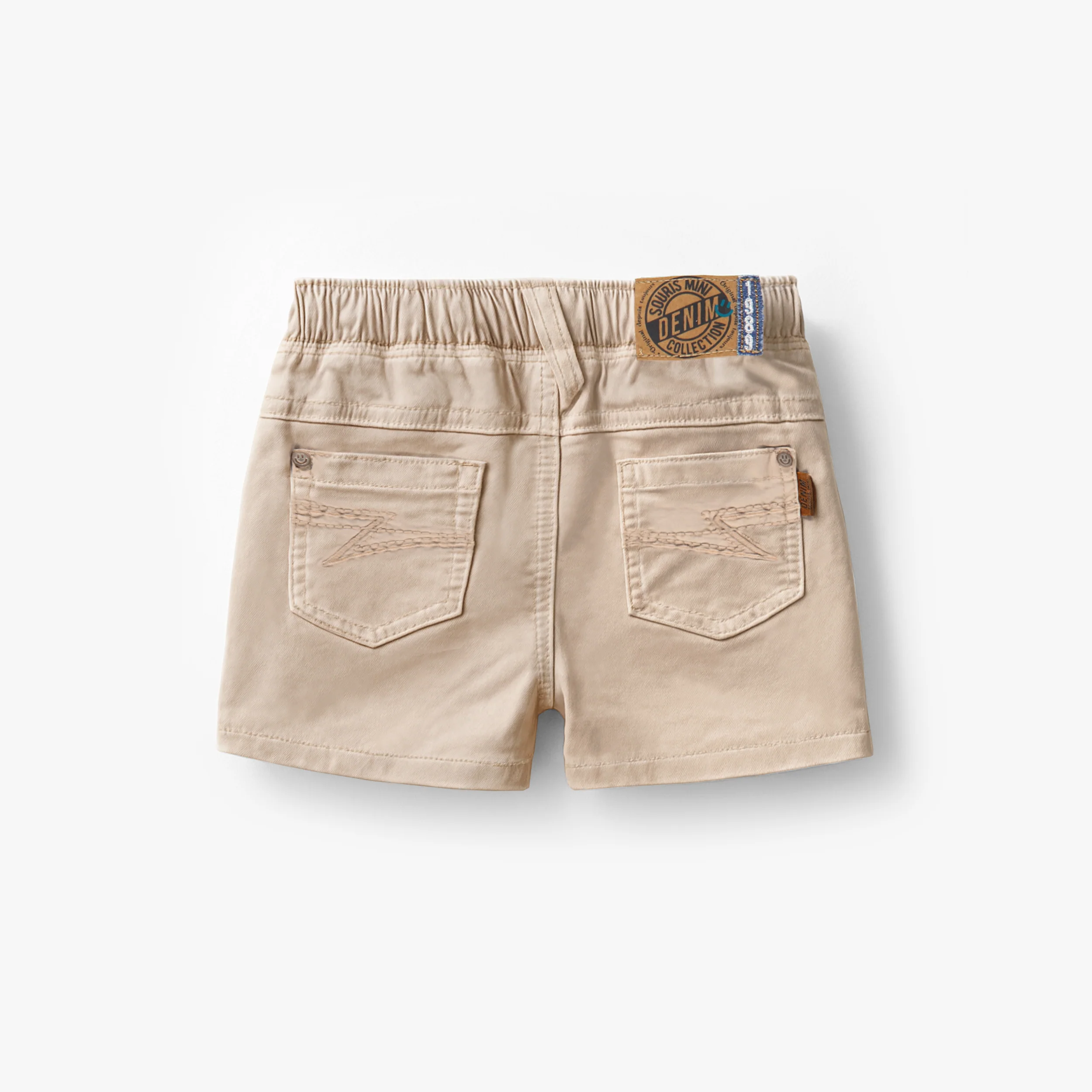 Short beige en denim, bébé - Image 5
