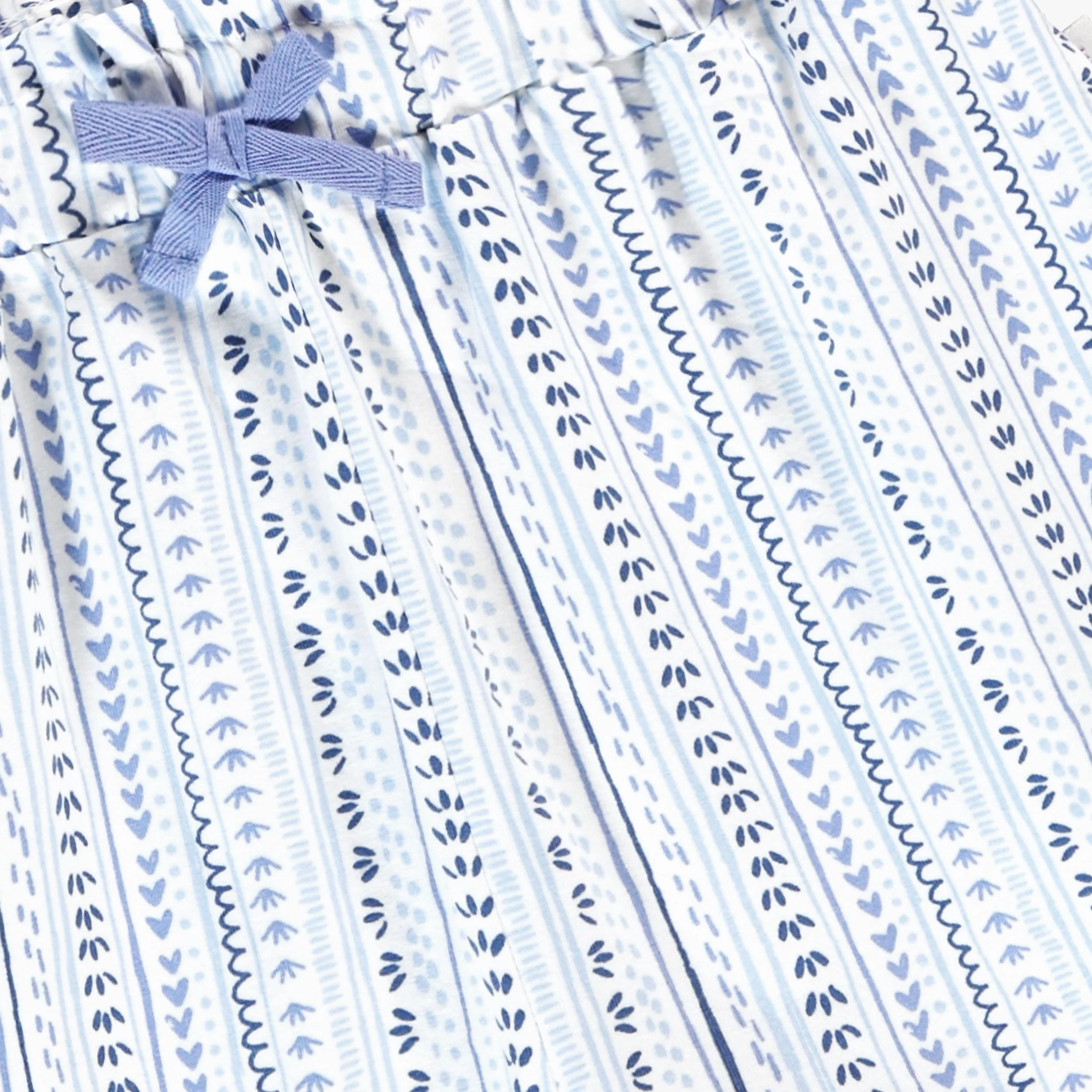 Short blanc et bleu à motifs, enfant - Image 3