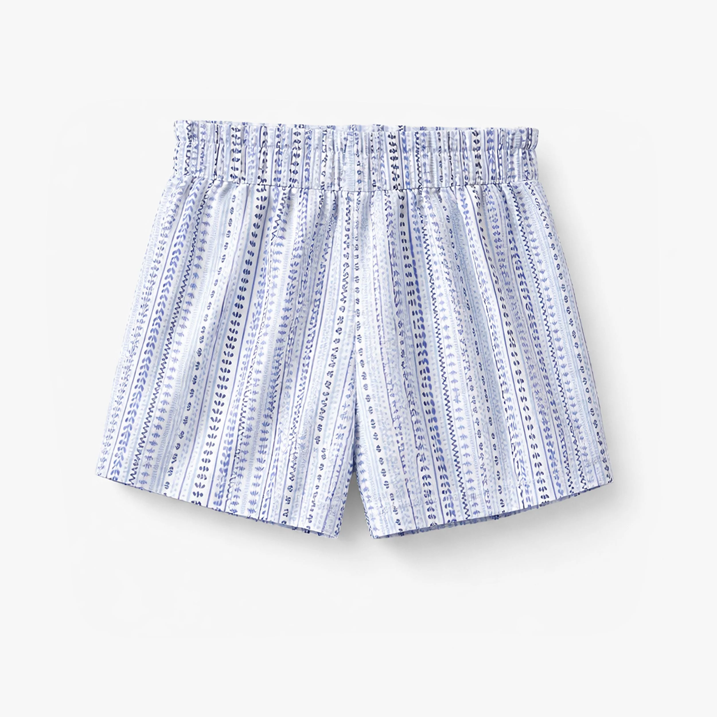 Short blanc et bleu à motifs, enfant - Image 4