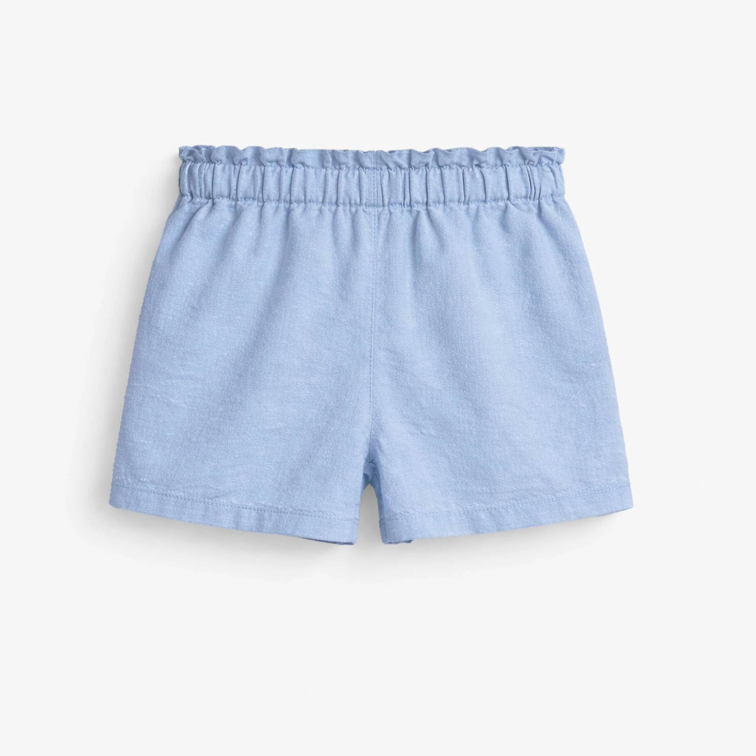 Short bleu en coton et lin, enfant - Image 4