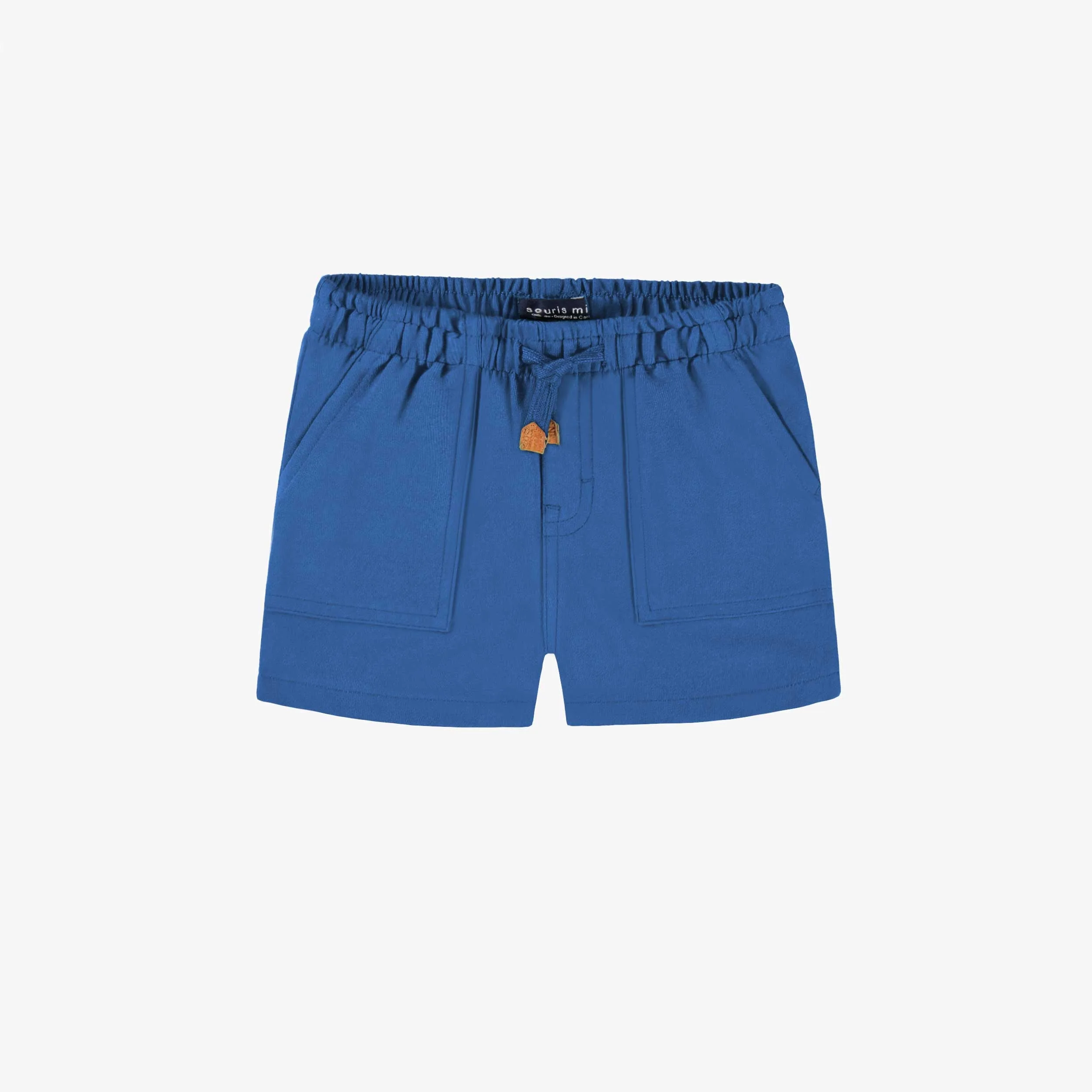 Short bleu en jersey de coton, bébé