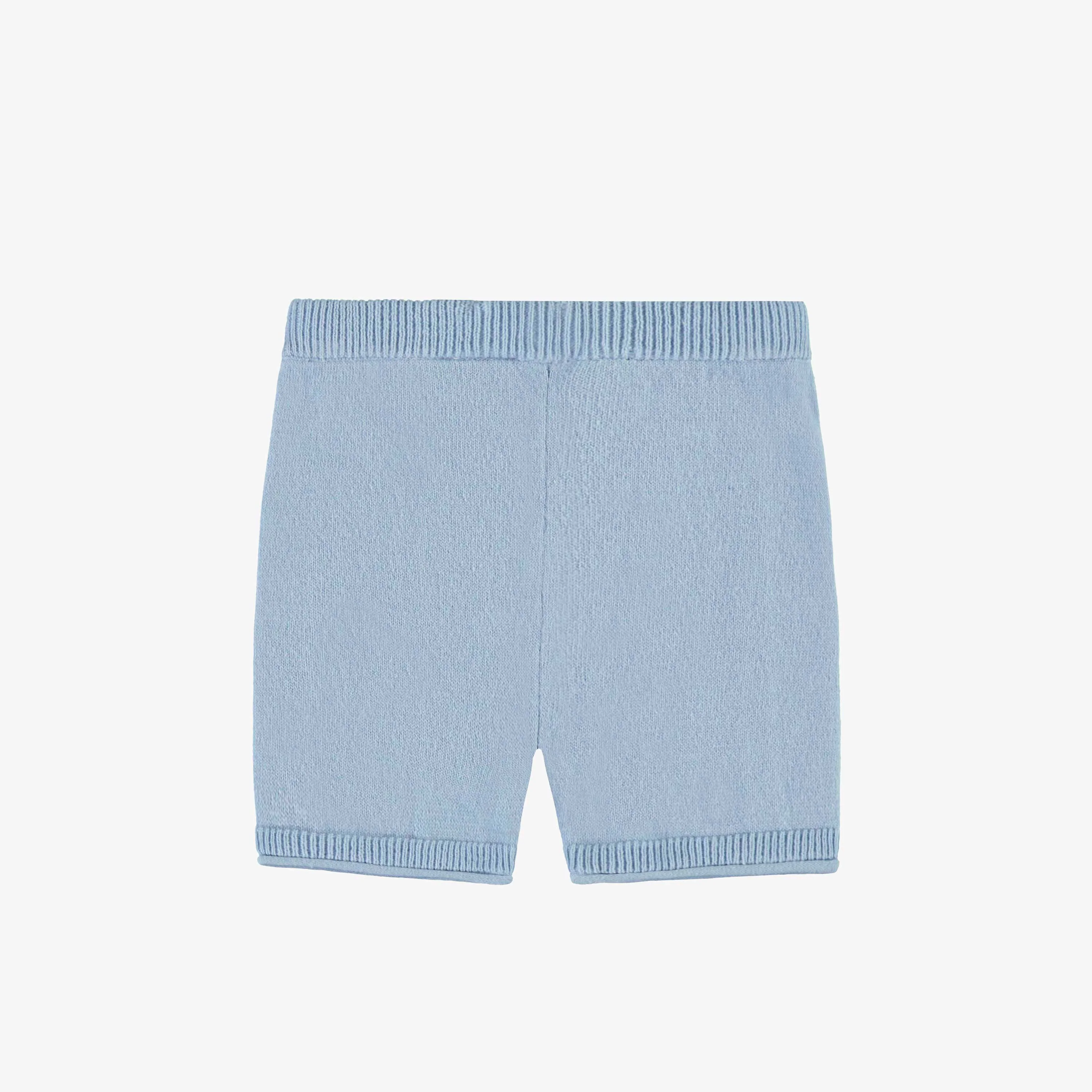 Short bleu pâle en tricot, naissance - Image 2