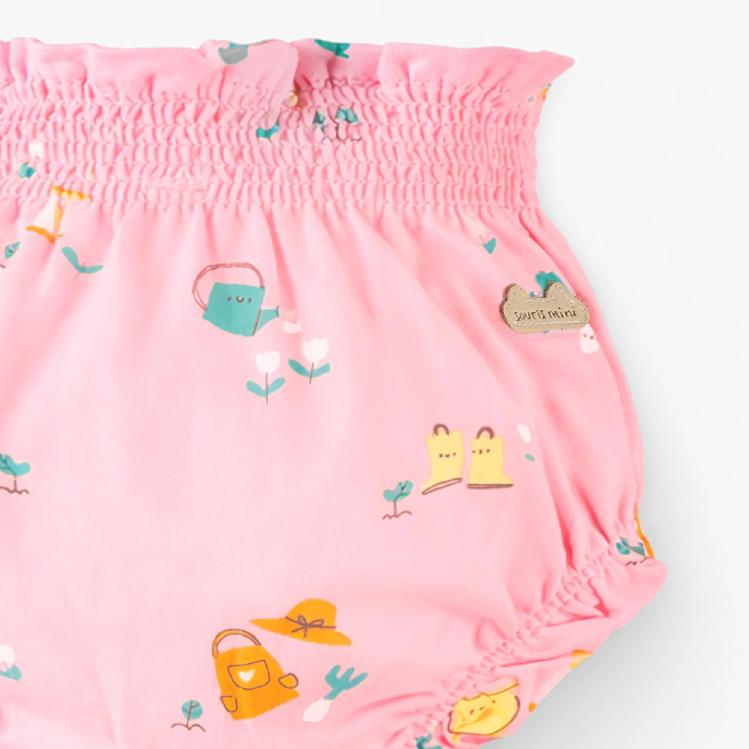 Short bouffant rose à motifs, naissance - Image 7