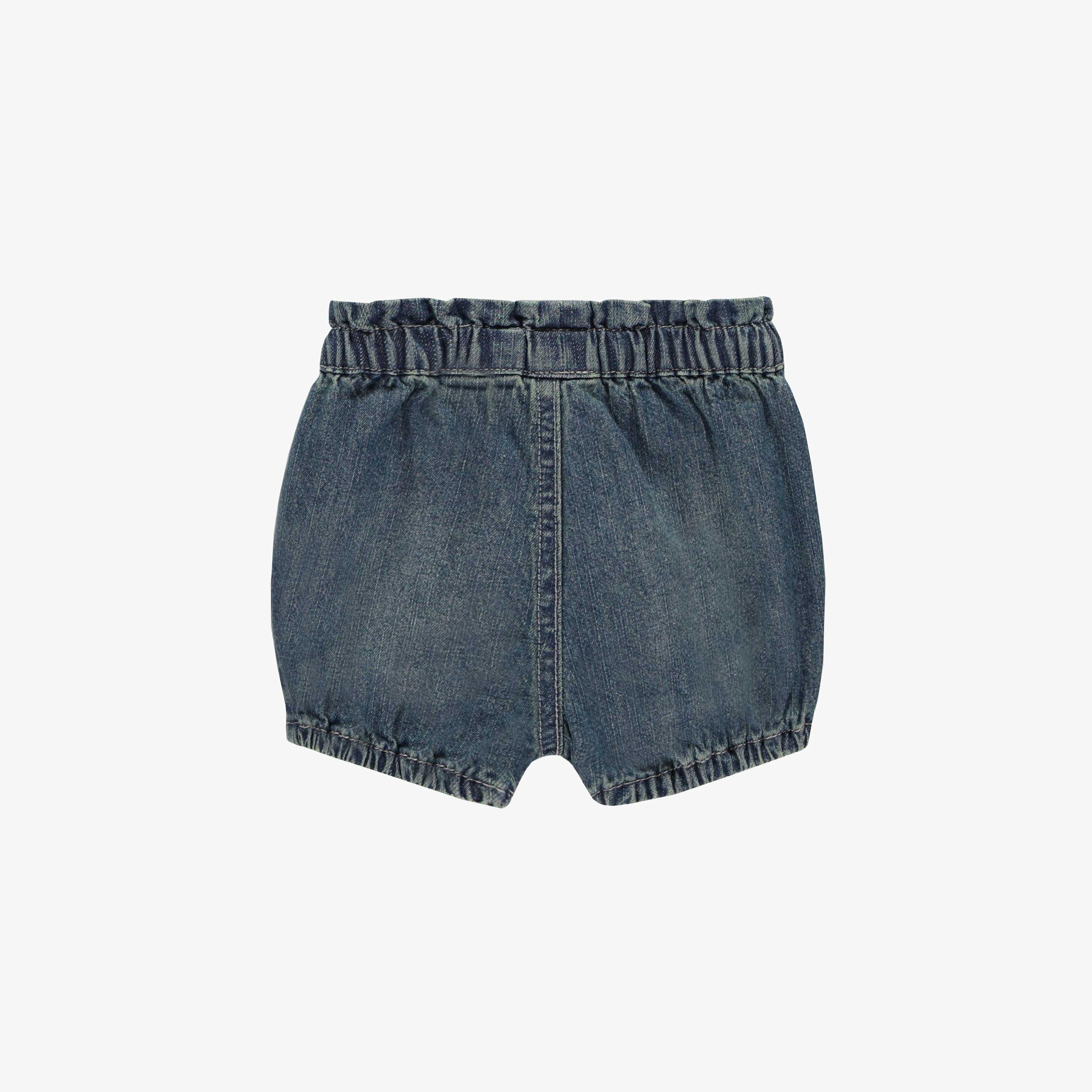 Short coupe ample en denim léger bleu moyen, naissance - Image 2