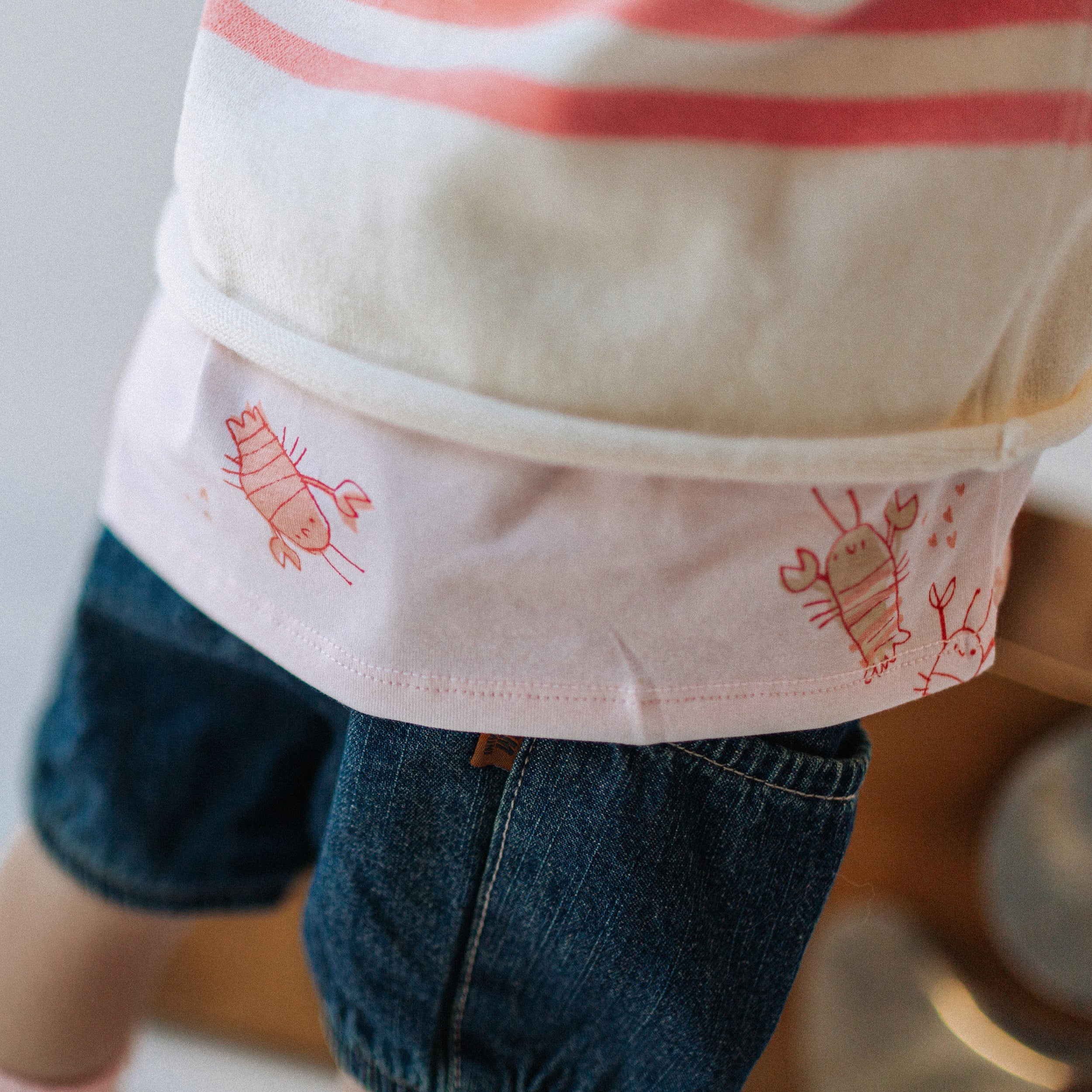 Short coupe décontractée en denim léger bleu foncé, bébé - Image 2