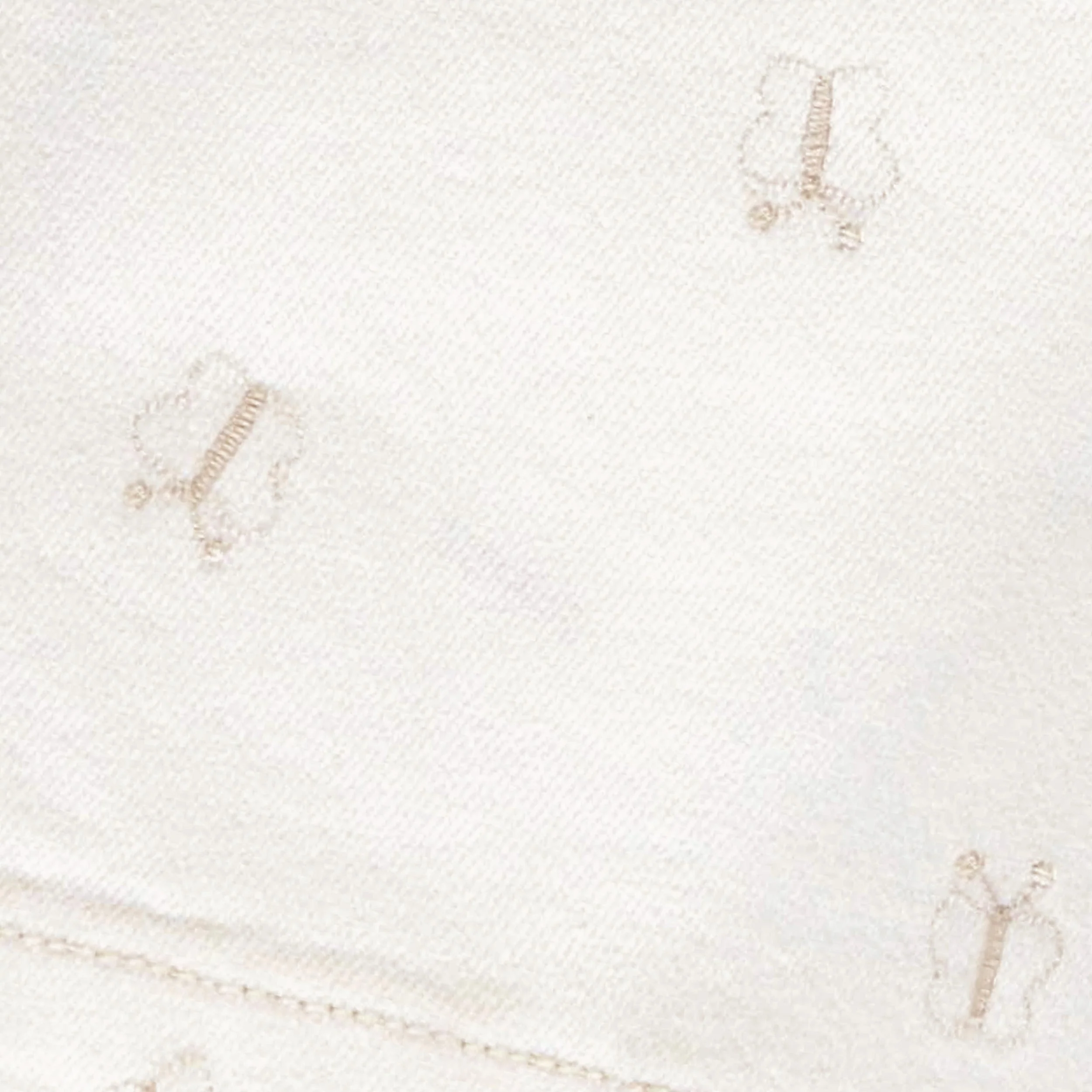 Short crème en denim avec broderies de papillons, enfant - Image 4