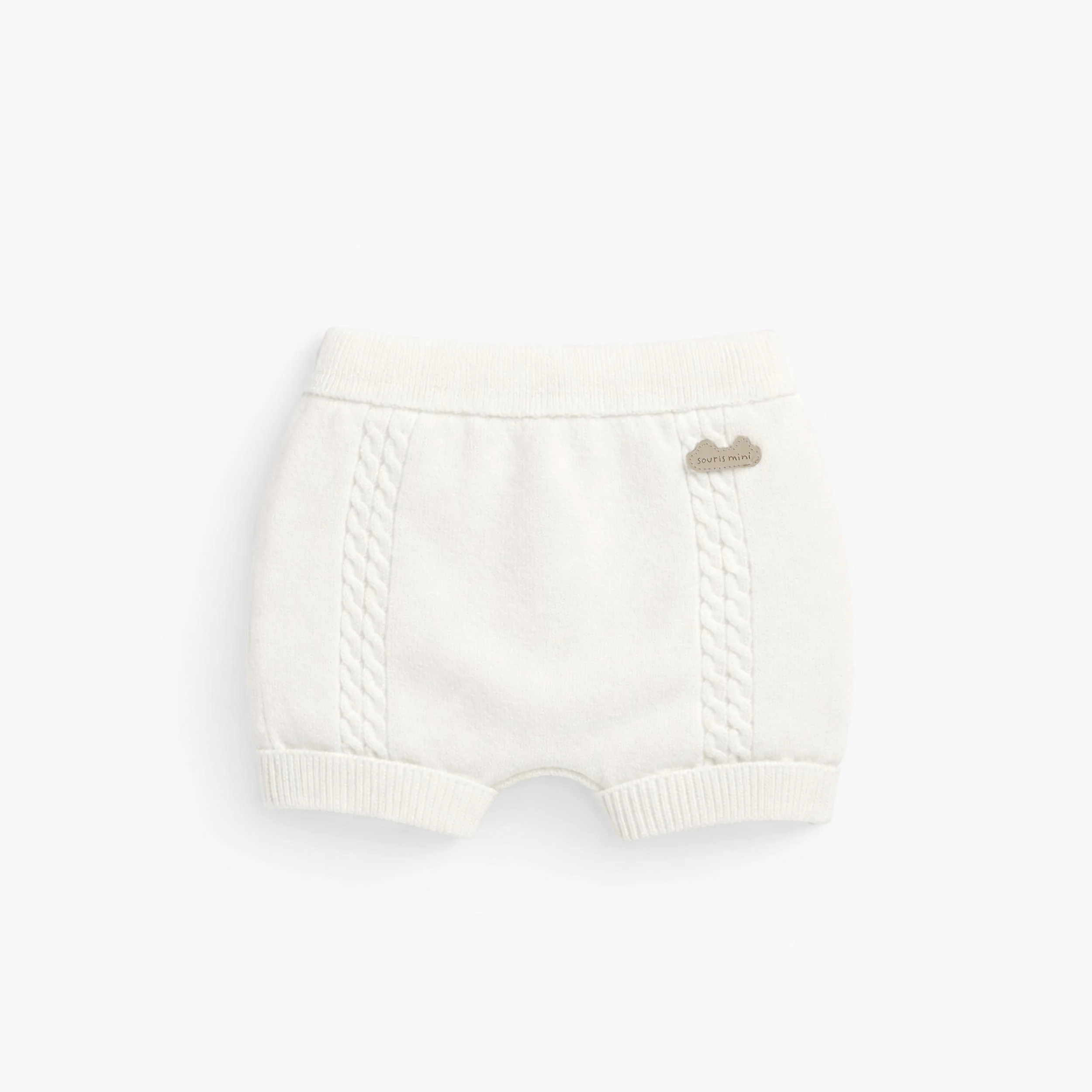Short crème en tricot, naissance - Image 3